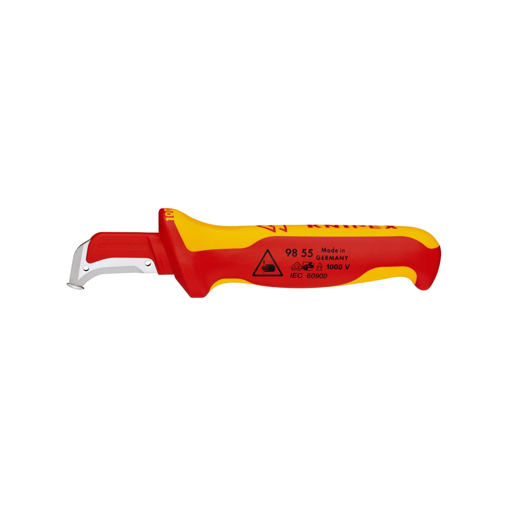 Knipex Abmantelungsmesser KNIPEX 98 55 Abmantelungsmesser mit Gleitschuh isoliert mit