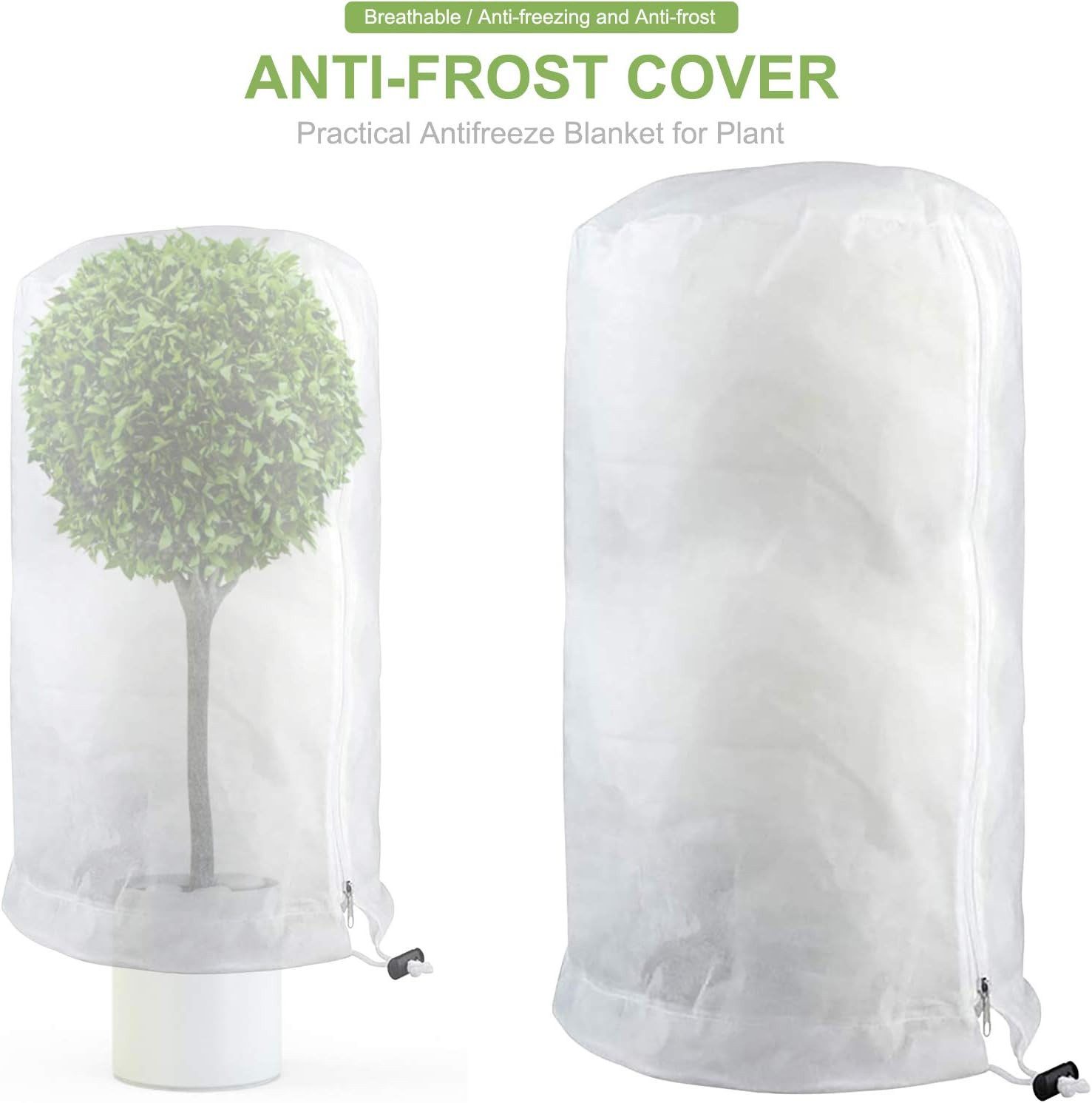 FELIXLEO Winterschutzhaube Frostschutz Schutzhülle Pflanzensack Für Kübelpflanzen Atmungsaktiv (1-St)
