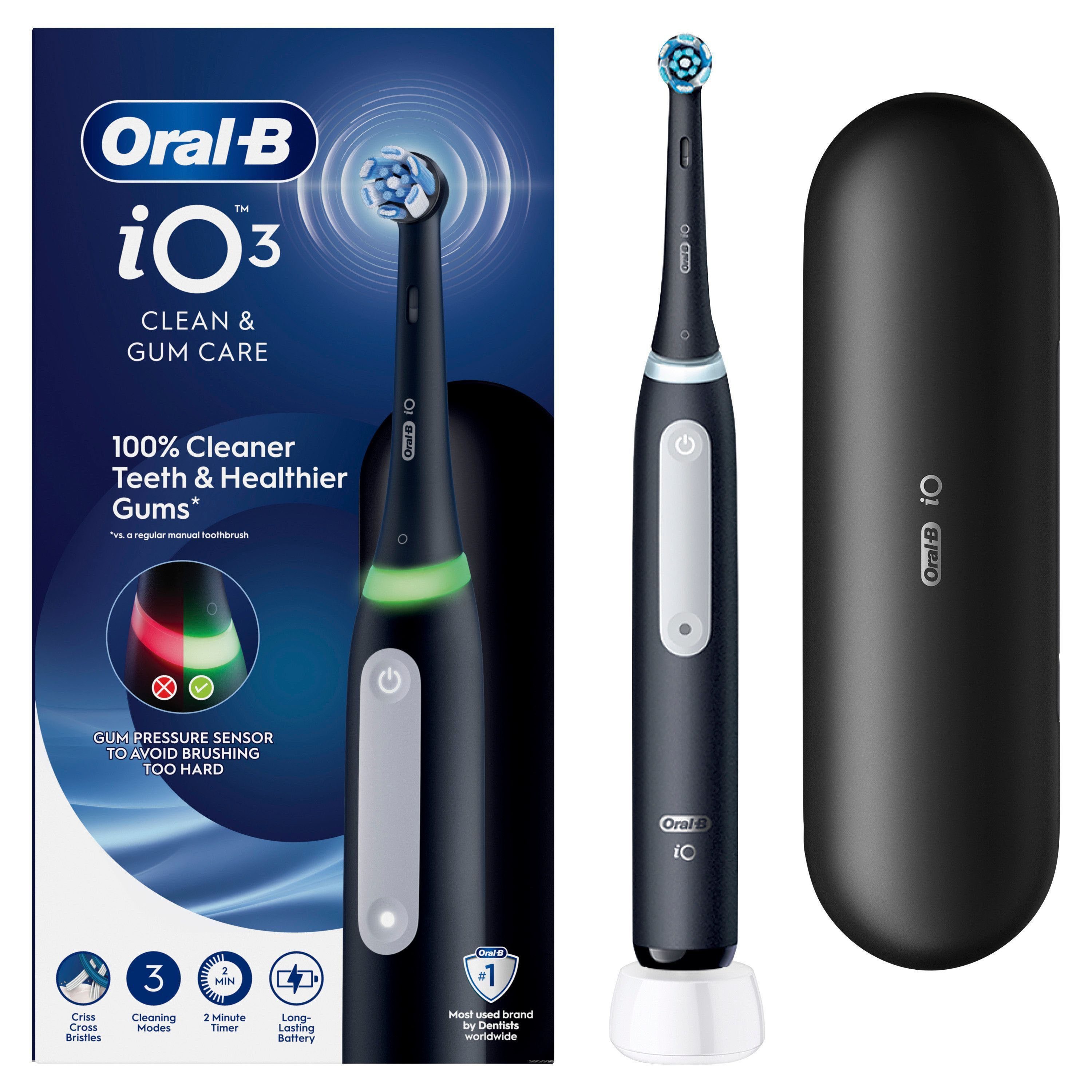 Oral-B Elektrische Zahnbürste iO Series 3, Aufsteckbürsten: 1 St., Magnet-Technologie