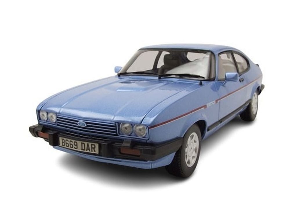 Norev Modellauto Ford Capri 2.8 Injection RHD 1984 blau metallic, Maßstab 1:18