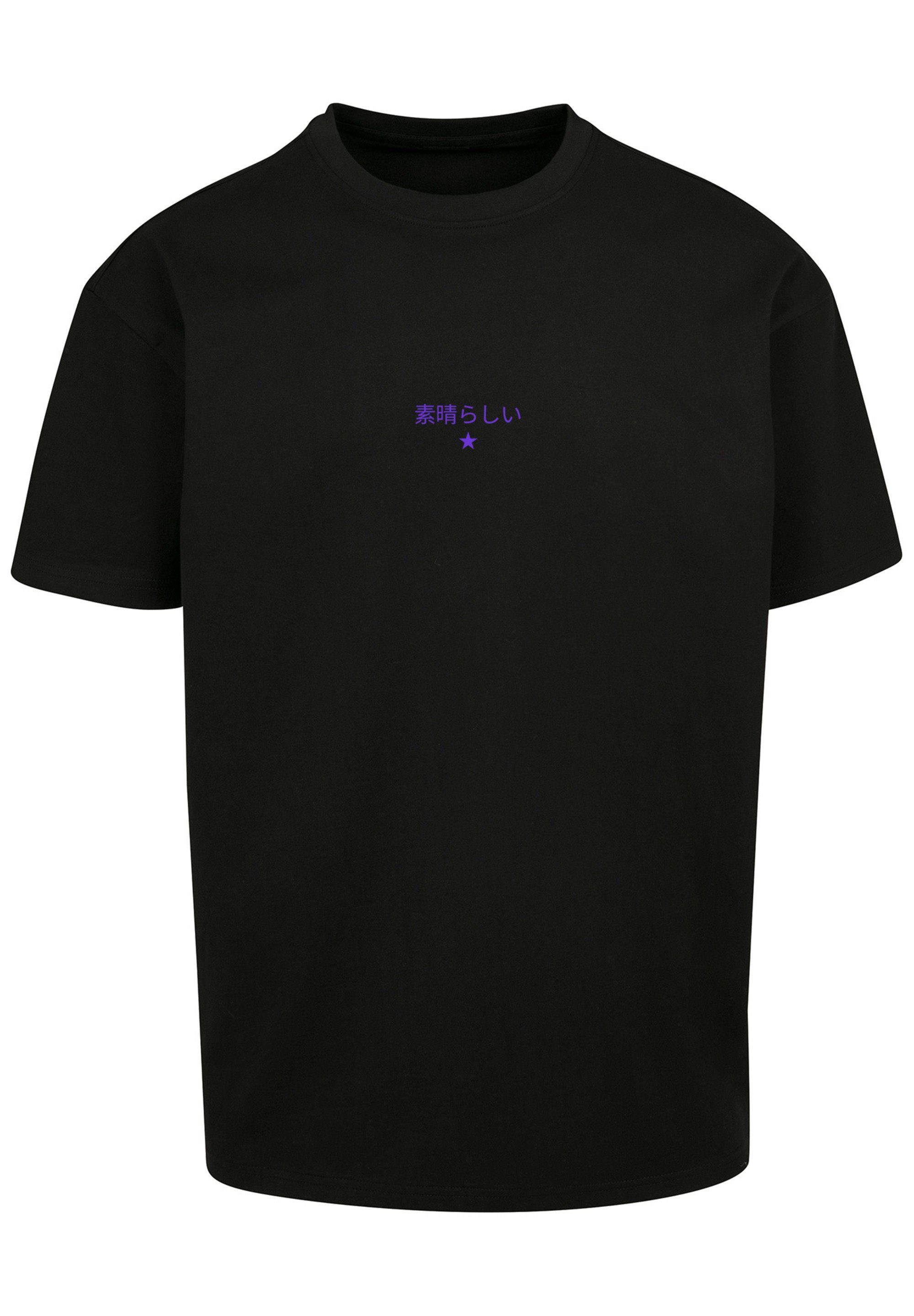 F4NT4STIC T-Shirt Lila Print Drache schwarz