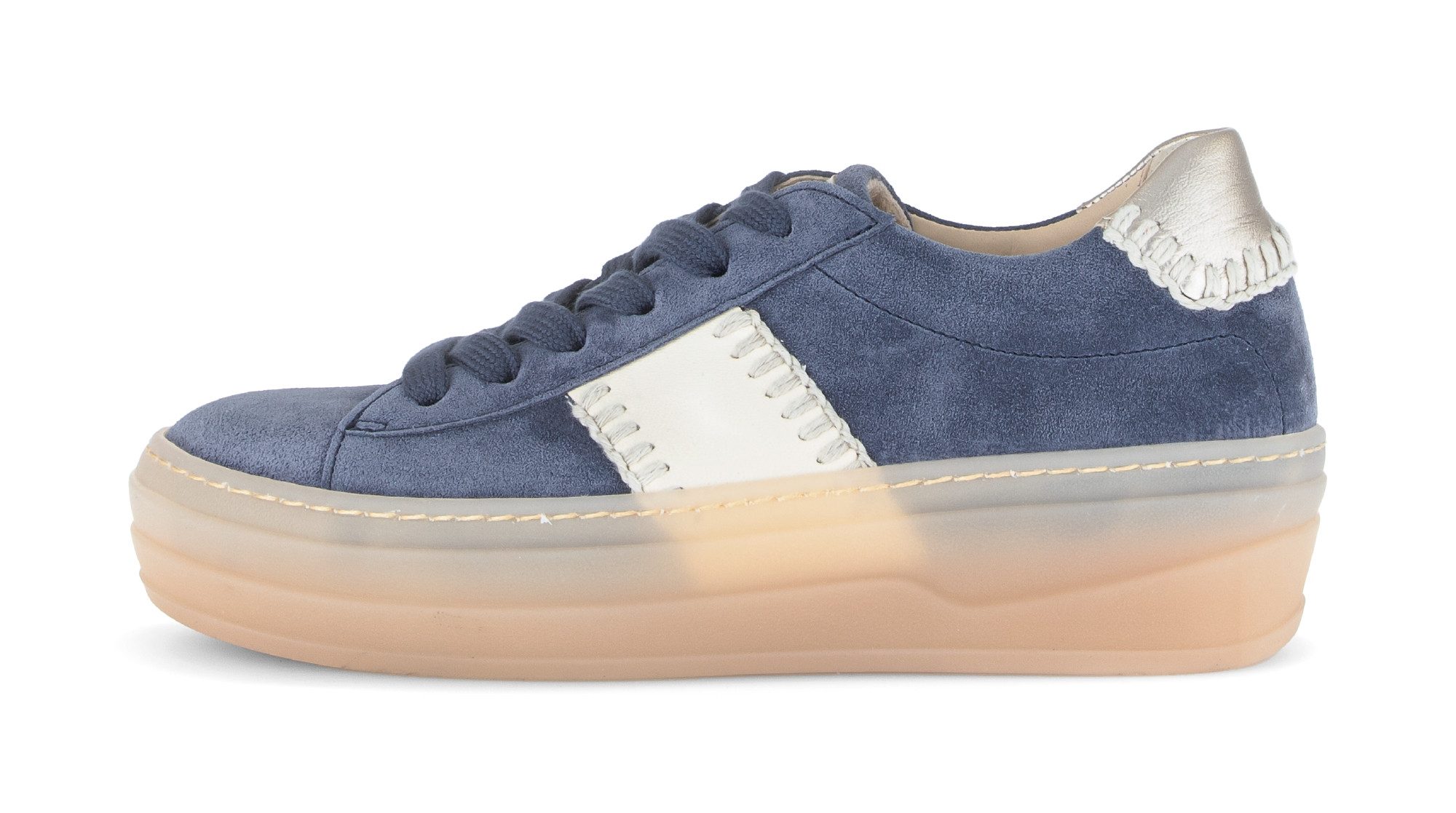 Gabor Plateausneaker Freizeitschuh, Halbschuh, Schnürschuh mit transparenter Laufsohle