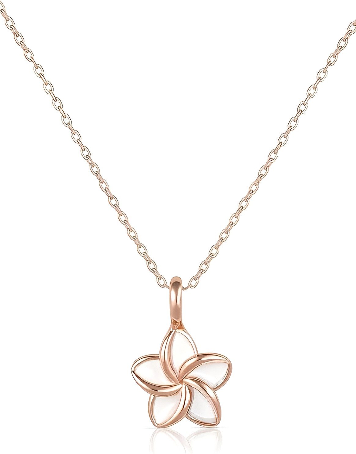 Einzelstück Kette mit Anhänger Halskette Frangipani mit Monoi Anhänger