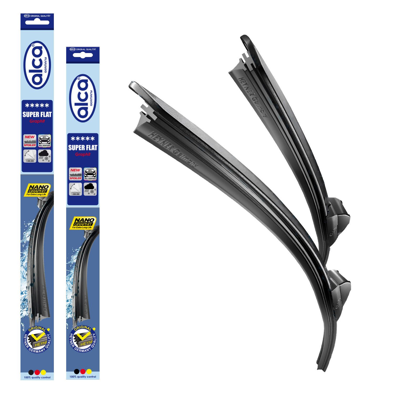 alca Scheibenwischblätter passend für CHERY A5, ELARA, ALIA, FORA, 01.2006 - 12.2012, (Set, 2-St., Scheibenwischer Set)