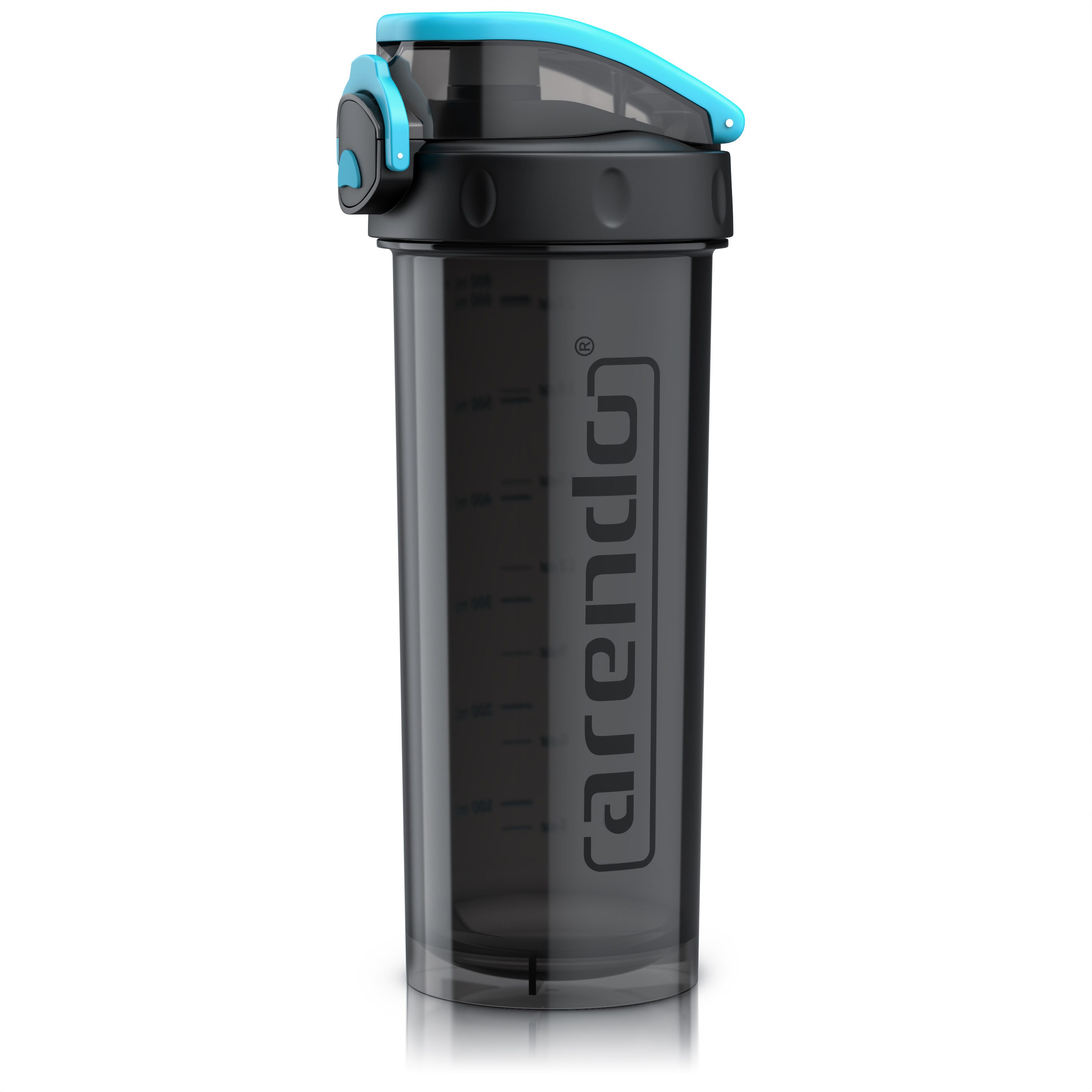 Arendo Protein Shaker Eiweißshaker 800 ml, verschließbar, spülmaschinengeeignet, Kunststoff, (4-tlg), Eiweiß Mixbecher, BPA-frei, für unterwegs, Yoga, Fitness, Sport