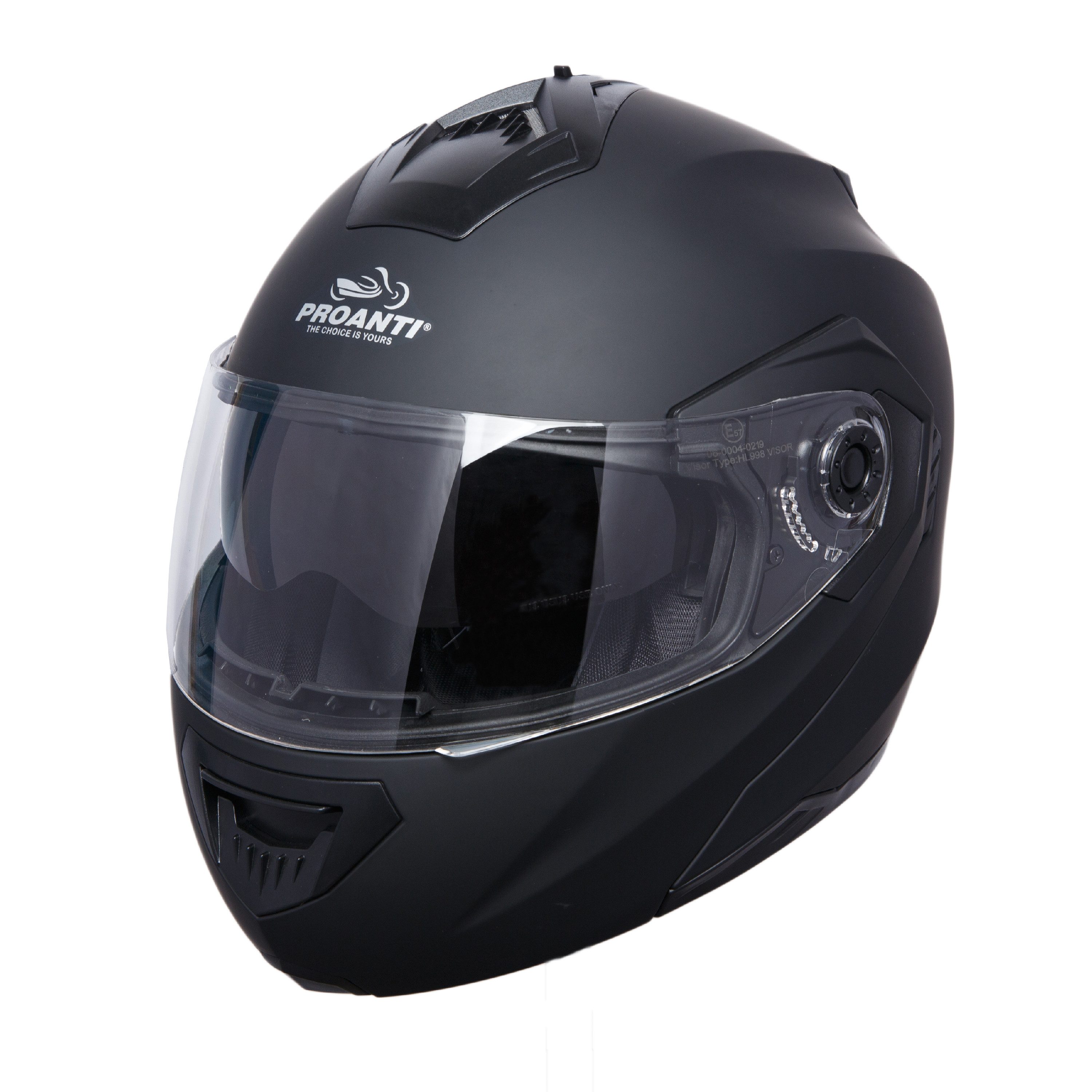 PROANTI Motorradhelm PROANTI Motorradhelm Klapphelm modularer Motorrad Helm schwarz