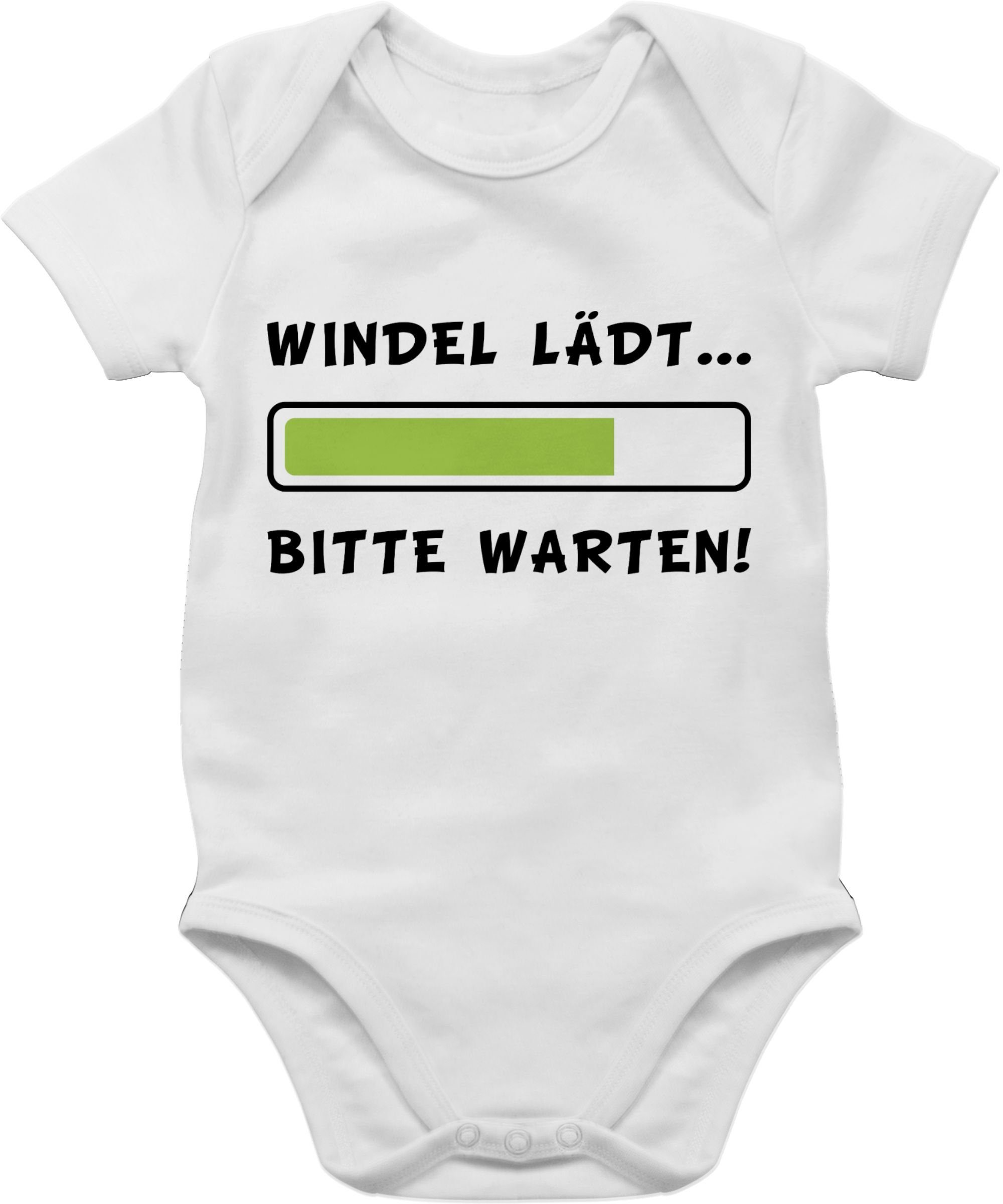 Sprüche lädt Windel Shirtbody Shirtracer Baby 1 Weiß