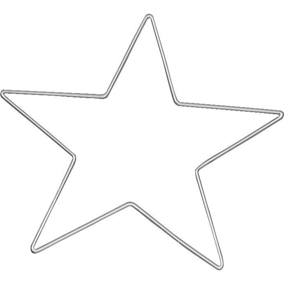 Knorr Prandell Bastelfilz Drahtstern 15cm silberfarben