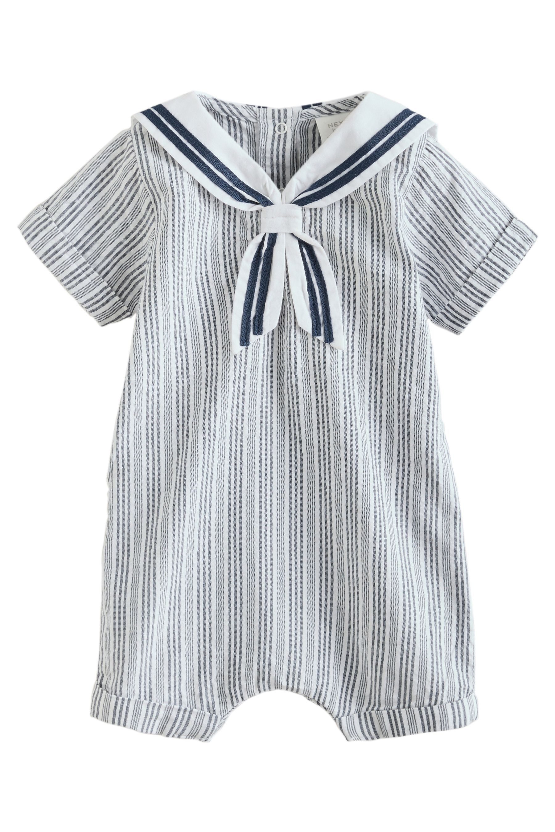 Strampler Babystrampler aus Webmaterial