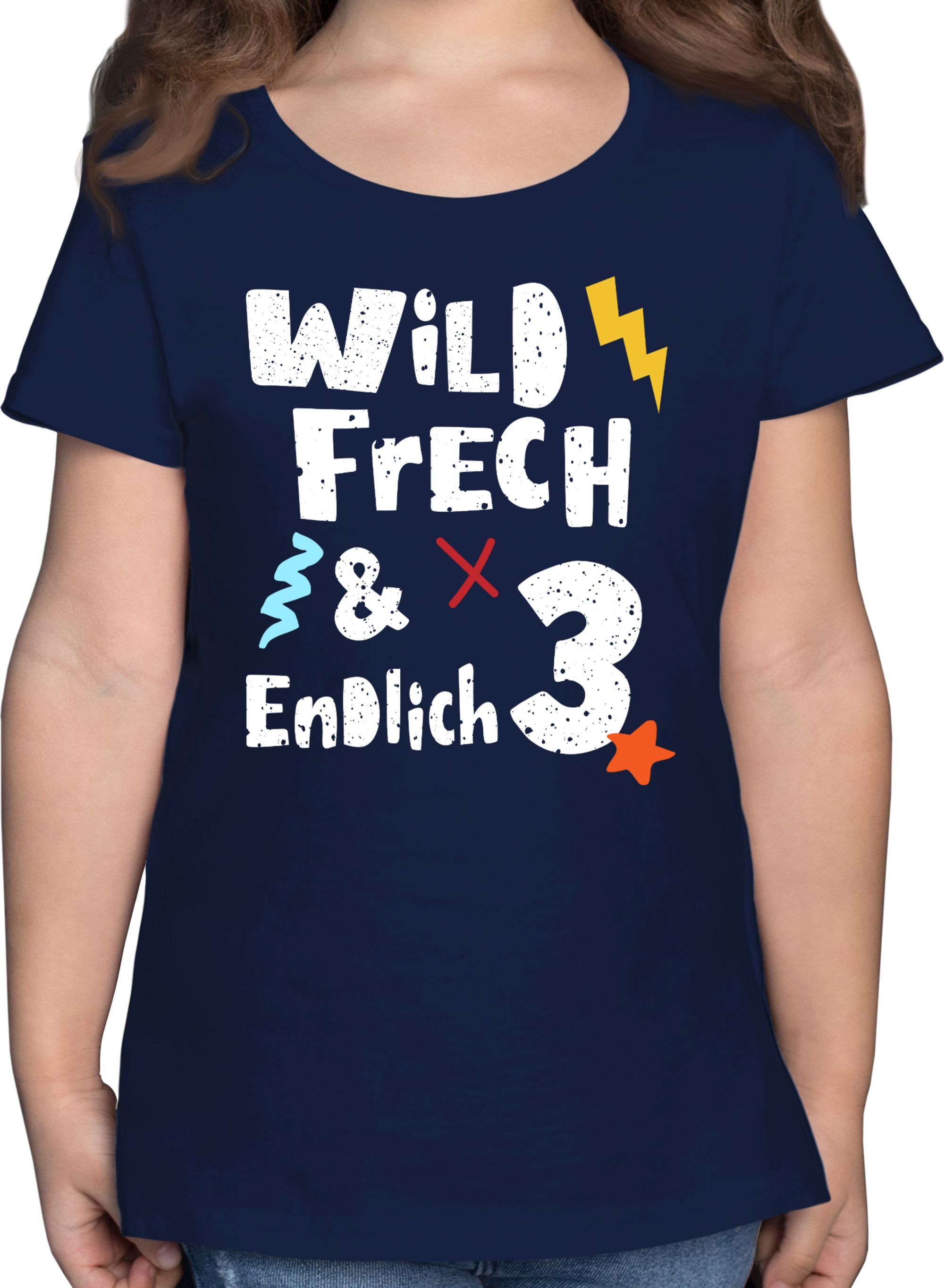 T-Shirt Wild frech und endlich 3 - Drei Jahre Wunderbar
