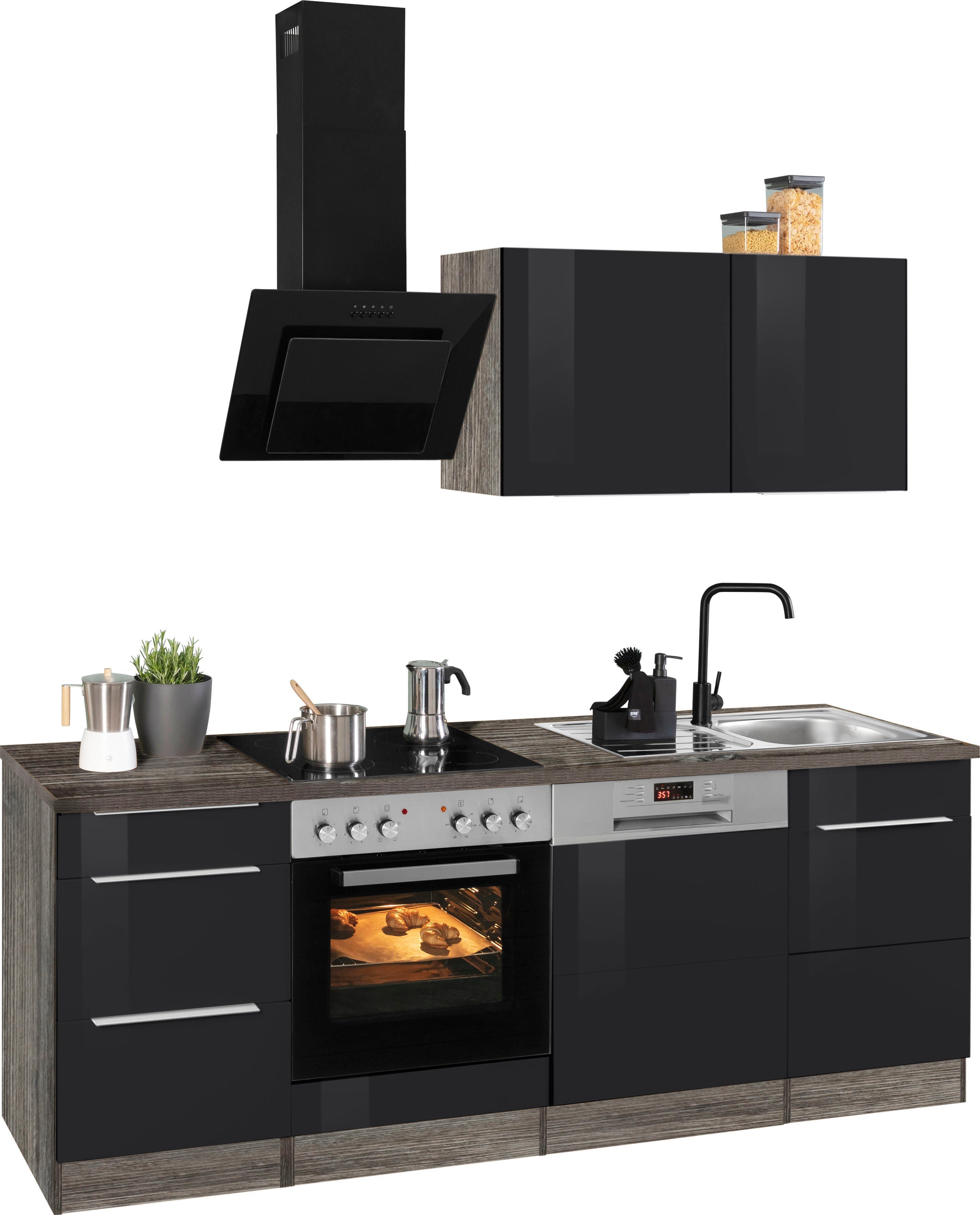 KOCHSTATION Küchenzeile KS-Brindisi, Breite 220 cm, günstig online kaufen