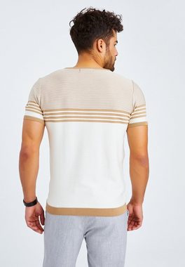 Leif Nelson T-Shirt Feinstrick Rundhals LN-7645