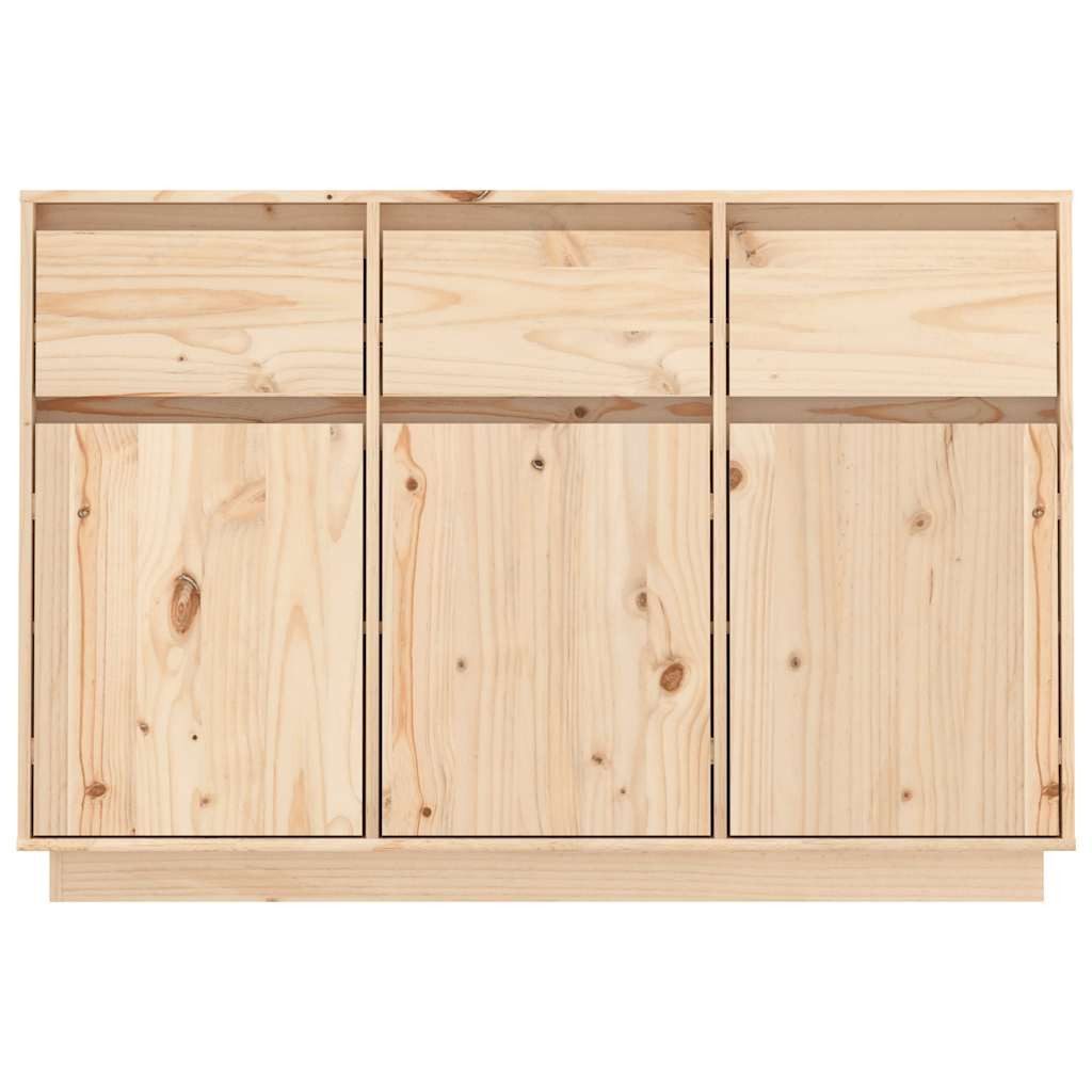 furnicato Sideboard Massivholz 111 x 36 x 75 cm (1 St), Stabile Kommode mit 3 Schubladen und 6 Fächern für dein Wohnzimmer – Bild 4 von 5