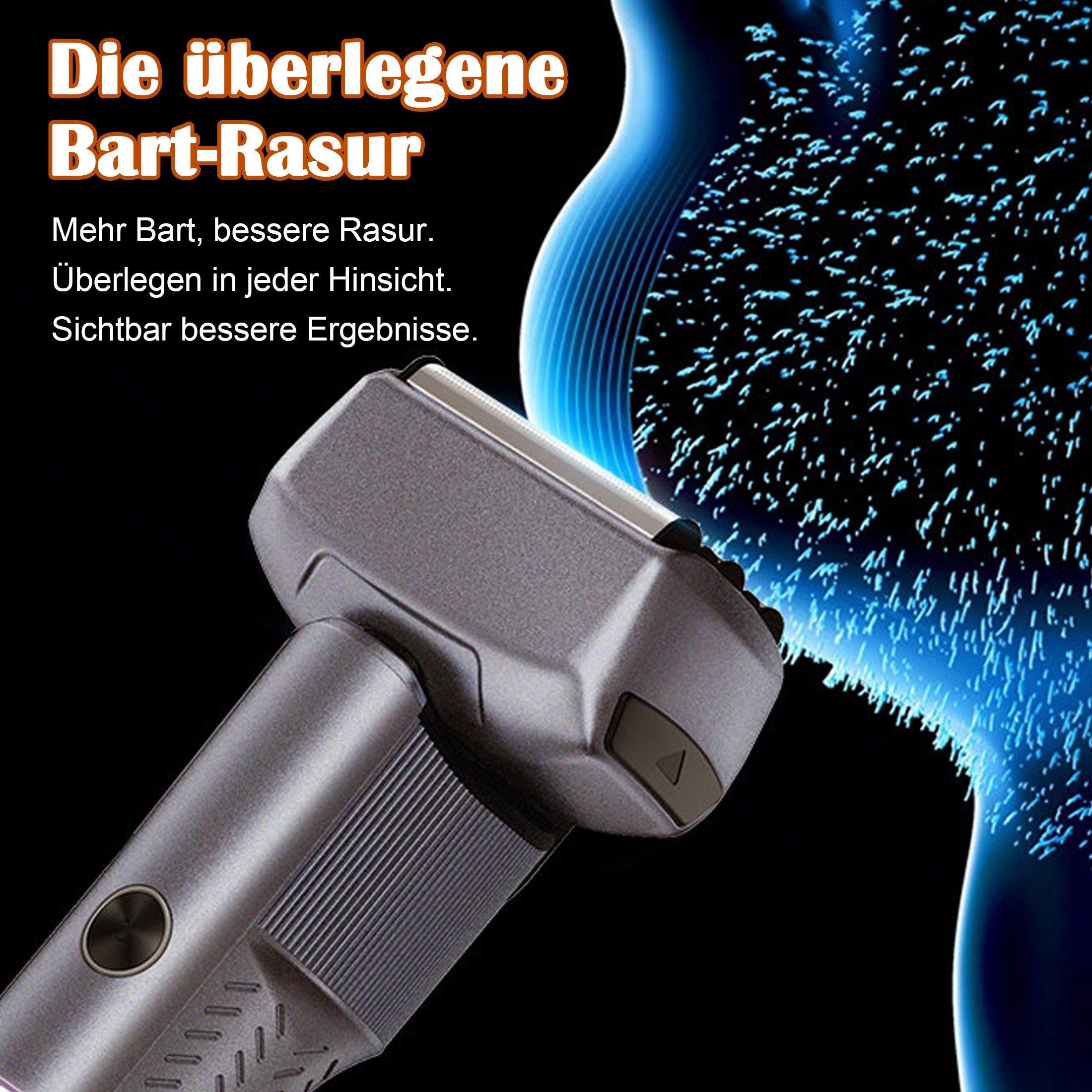 Fyrove Elektrorasierer Herren, 5-fach Scherköpfe, Präzisionstrimmer, nass/trocken, USB-C, 90 Min., LED, 1 Jahr Garantie