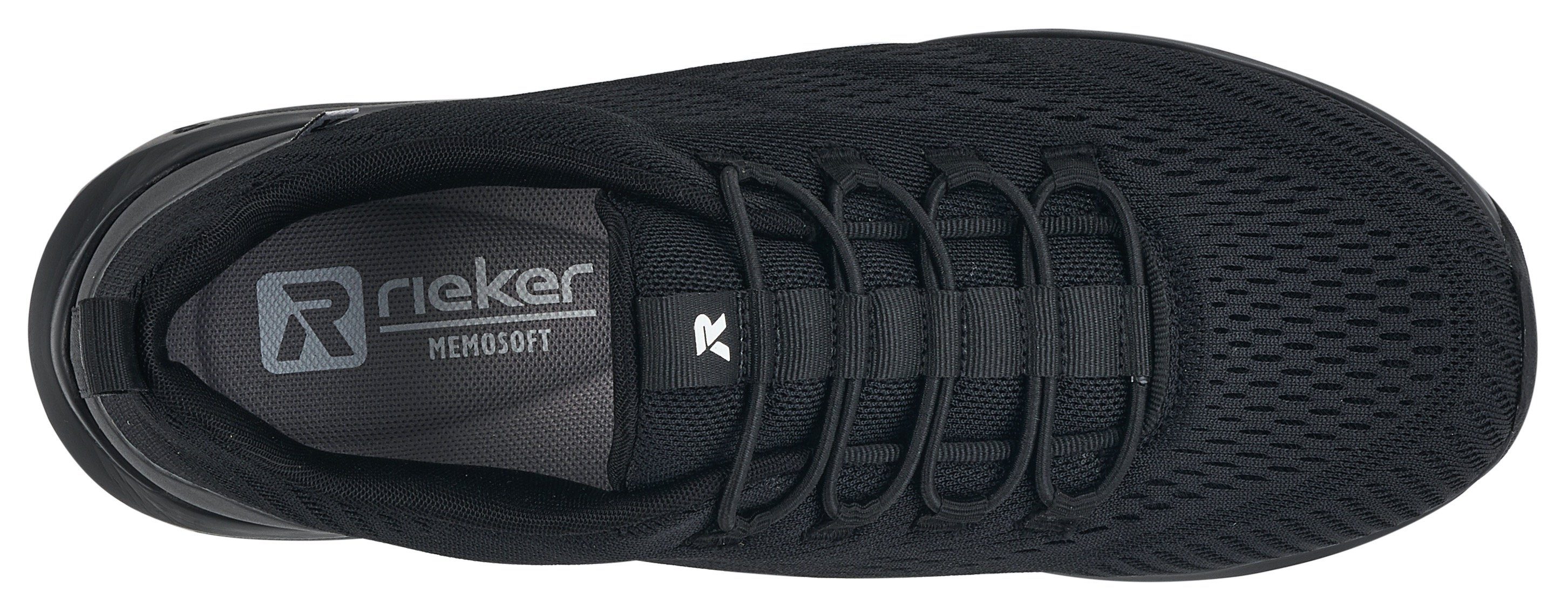 Slip-On dunkel mit schwarz Sneaker Gummizug EVOLUTION Rieker