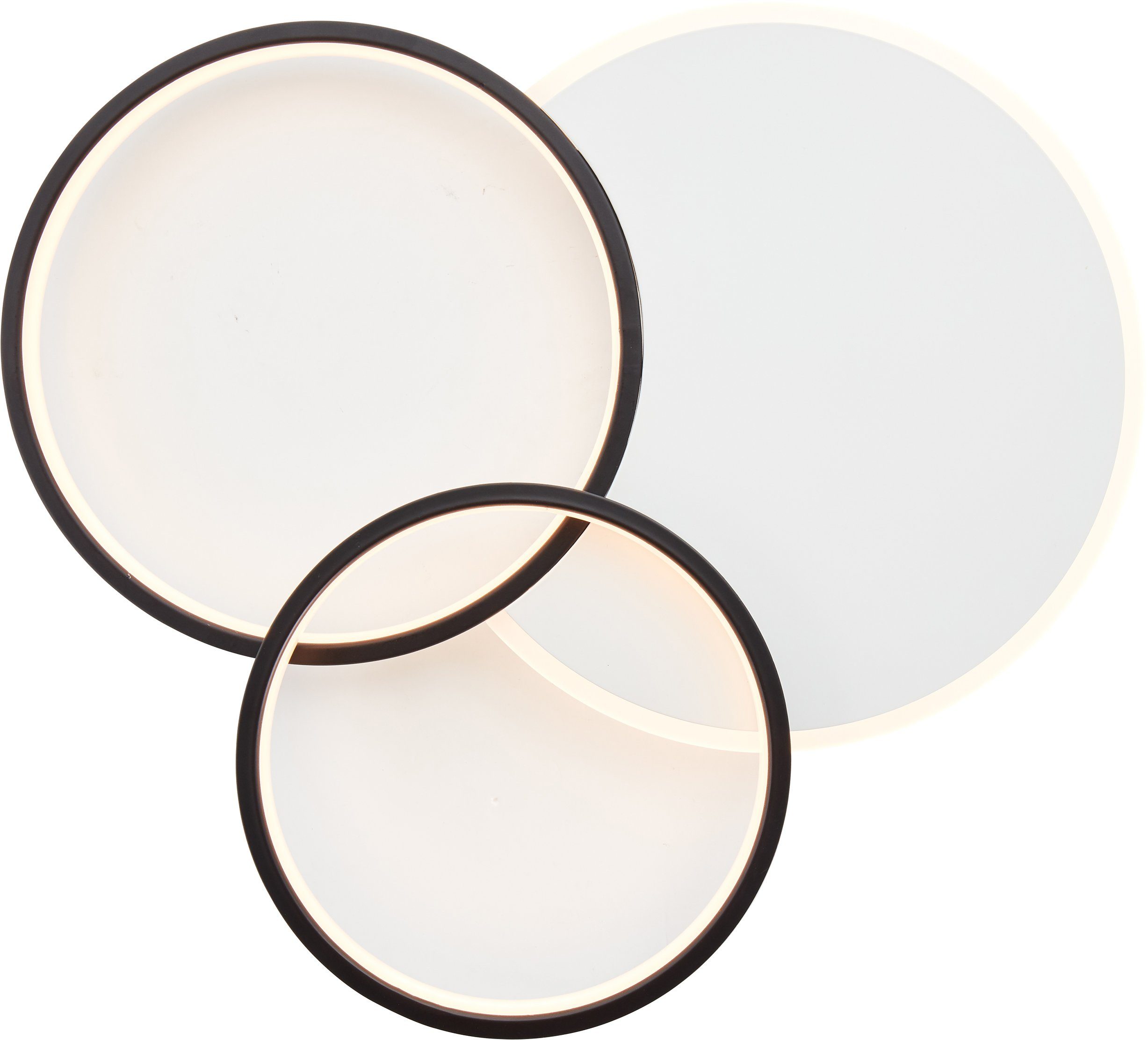 Brilliant LED Deckenleuchte Davinson, LED fest integriert, Warmweiß, Ø 55 cm, 4700 lm, warmweißes Licht, Metall/Kunststoff, weiß/schwarz