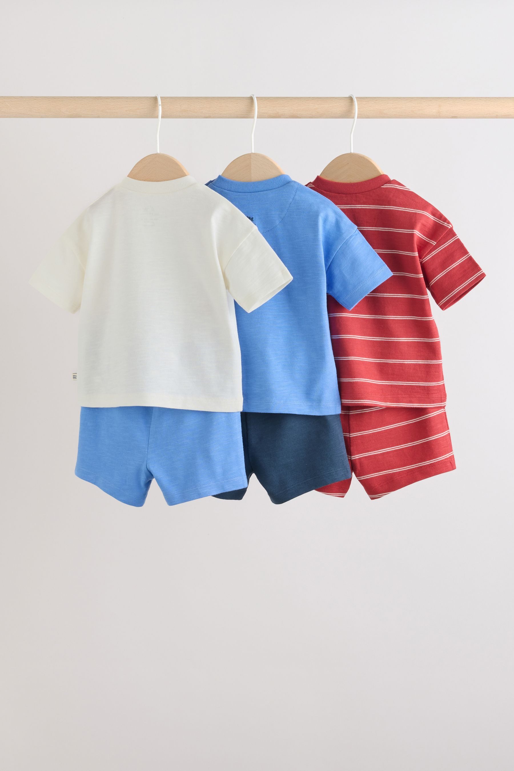 Next T-Shirt & Shorts 6-teiliges Baby-Set, Oberteile und Shorts (6-tlg)