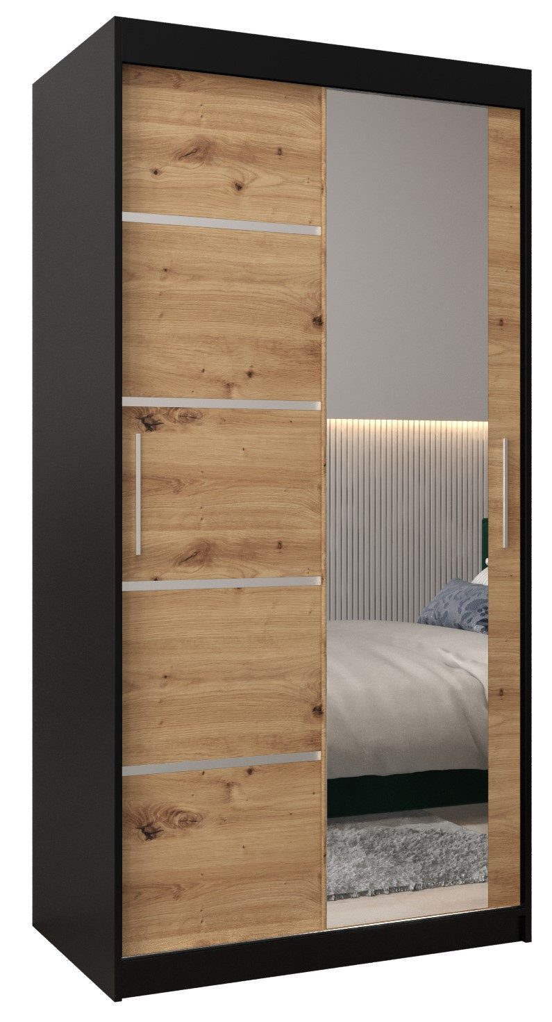 ABIKS MÖBEL Schwebetürenschrank Verona 2 Schlafzimmerschrank, mit Spiegel, Kleiderstange und Regalen