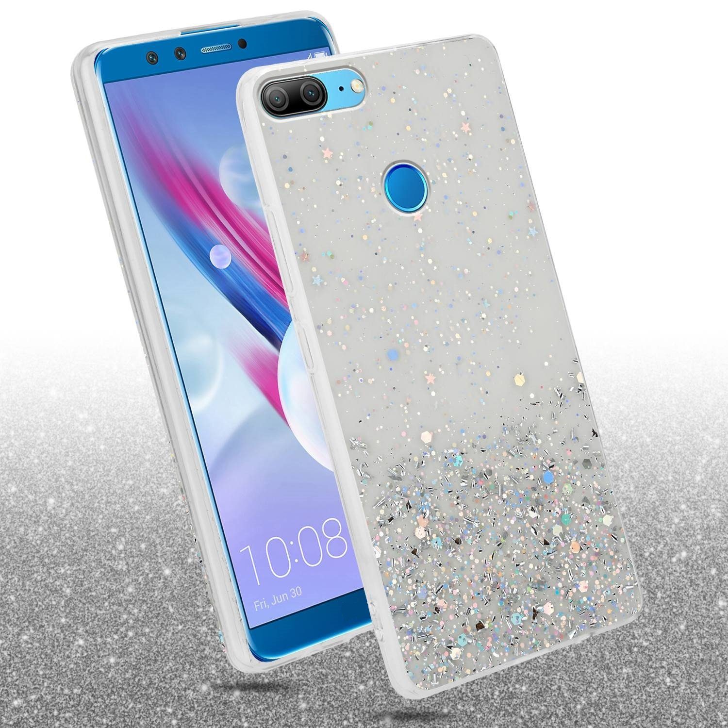 Cadorabo Handyhülle für Honor 9 LITE Hülle Honor 9 LITE, Flexible TPU Silikon Handy Schutzhülle - Hülle - mit Glitzer