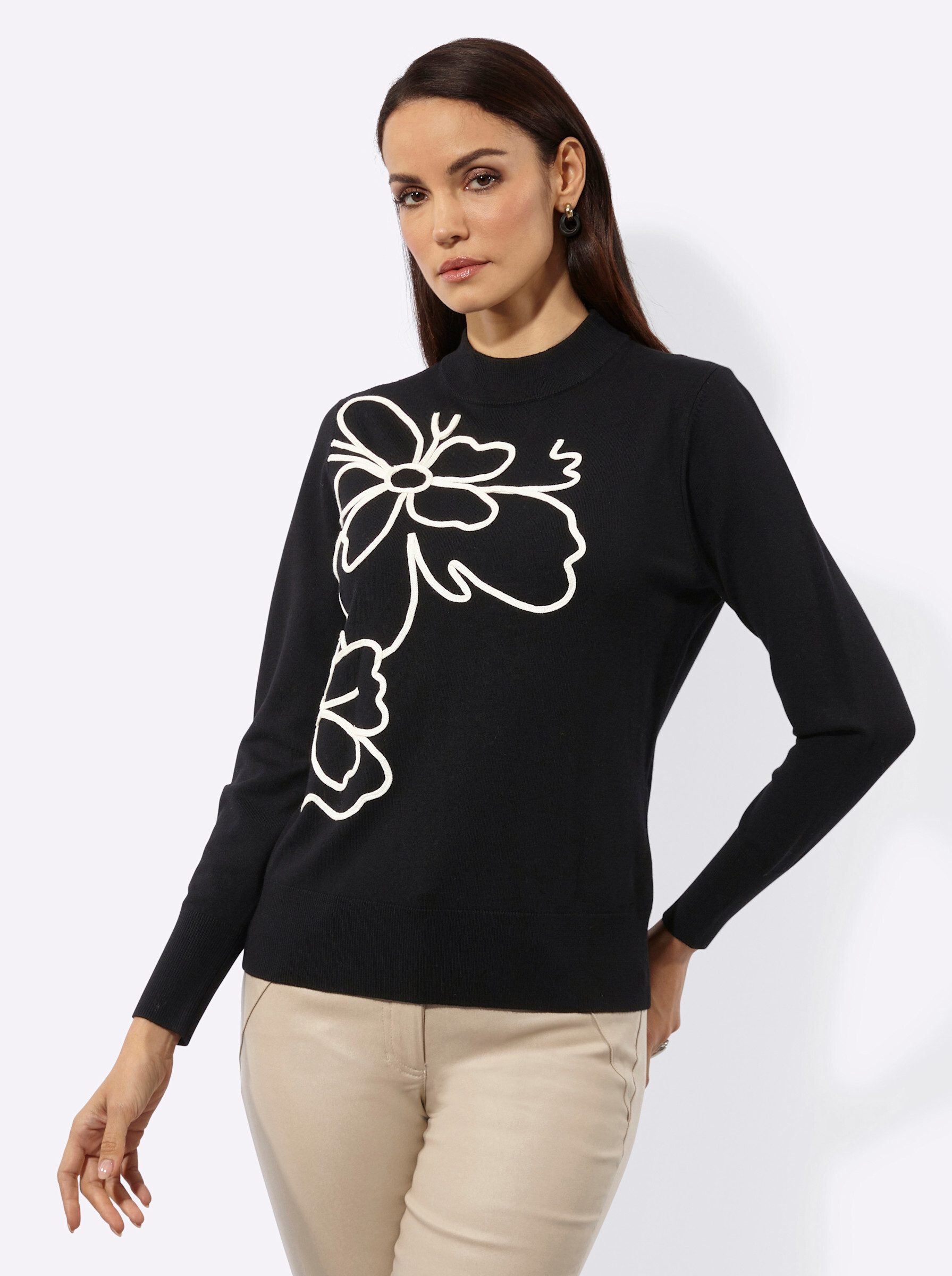 creation L Strickpullover Pullover Langarm Feinstrick, Jersey