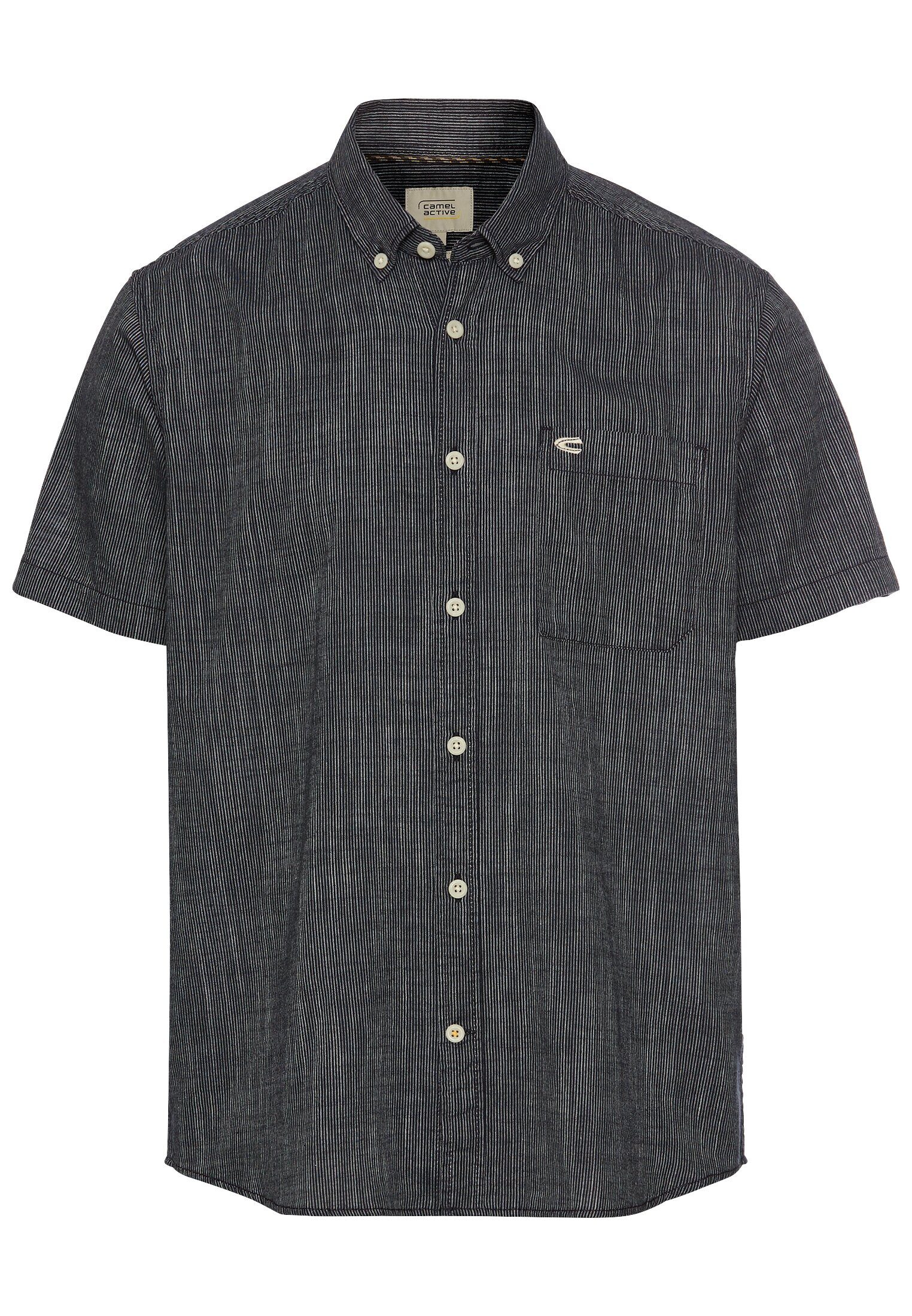 camel active Kurzarmhemd mit Button-Down-Kragen und Brusttasche günstig online kaufen
