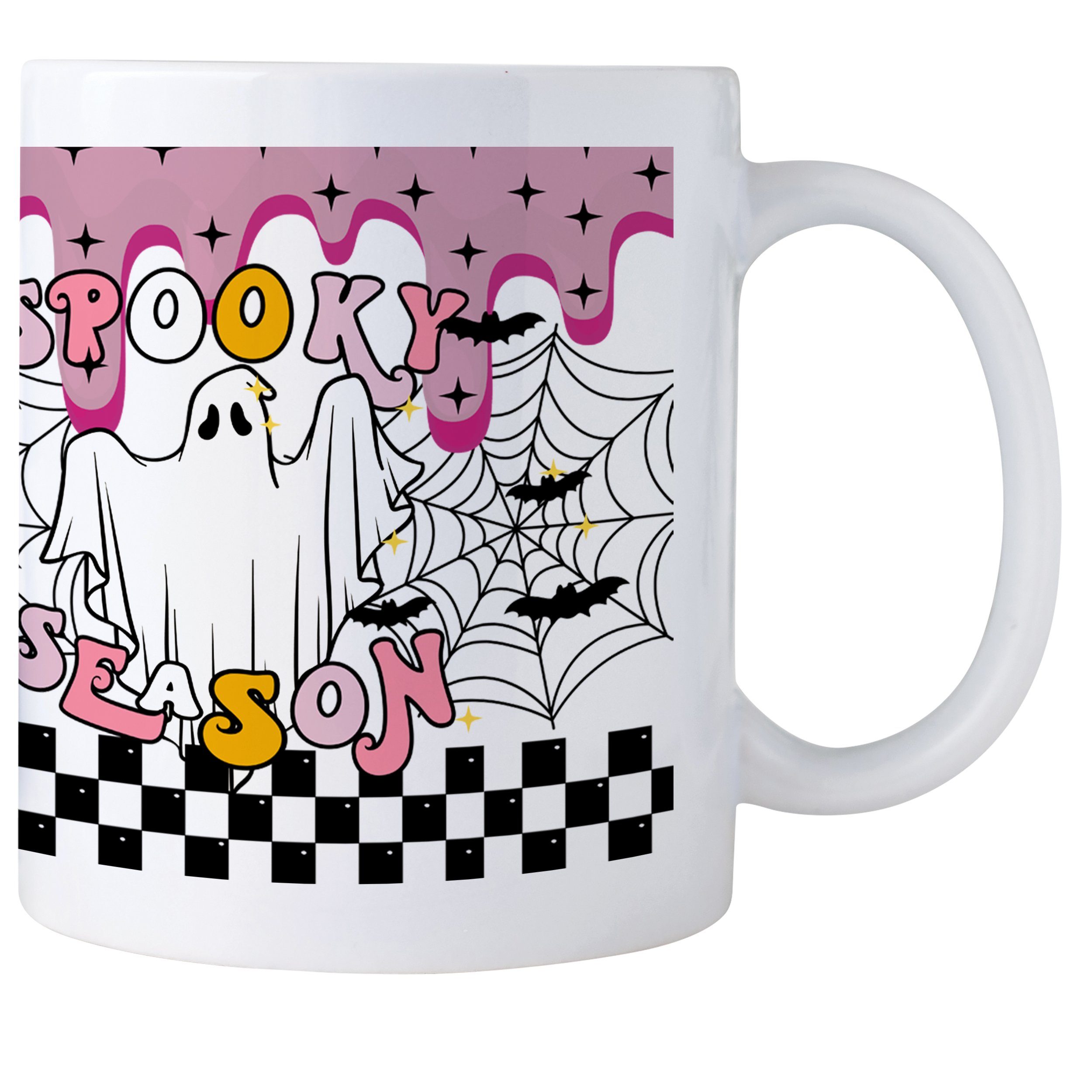 Giftandprint Tasse Spooky Season lustige Kaffeetasse als Geschenk zum Weihnachten, Spülmaschinengeeignet, Mikrowellengeeignet, mit Geschenkbox