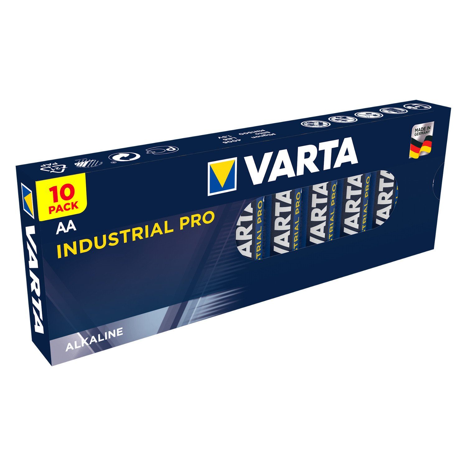 VARTA Batterie, (10 St), Varta Industrie LR6/AA Batterien