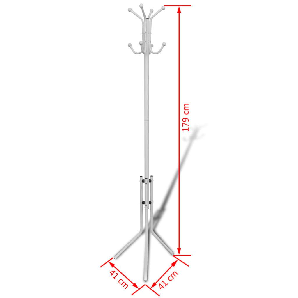 vidaXL Garderobenständer Weißer Metall Kleiderständer, (1 St), Kleiderständer Garderobe Standgarderobe Jackenständer Schirmständer – Bild 4 von 4