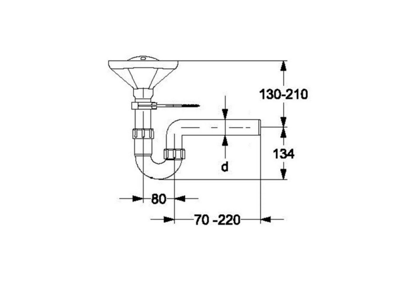 Thumbnail - HAAS Siphon PP-Trichtersiphon Greta 2947, 1 1/2 Zoll DN 50, grau