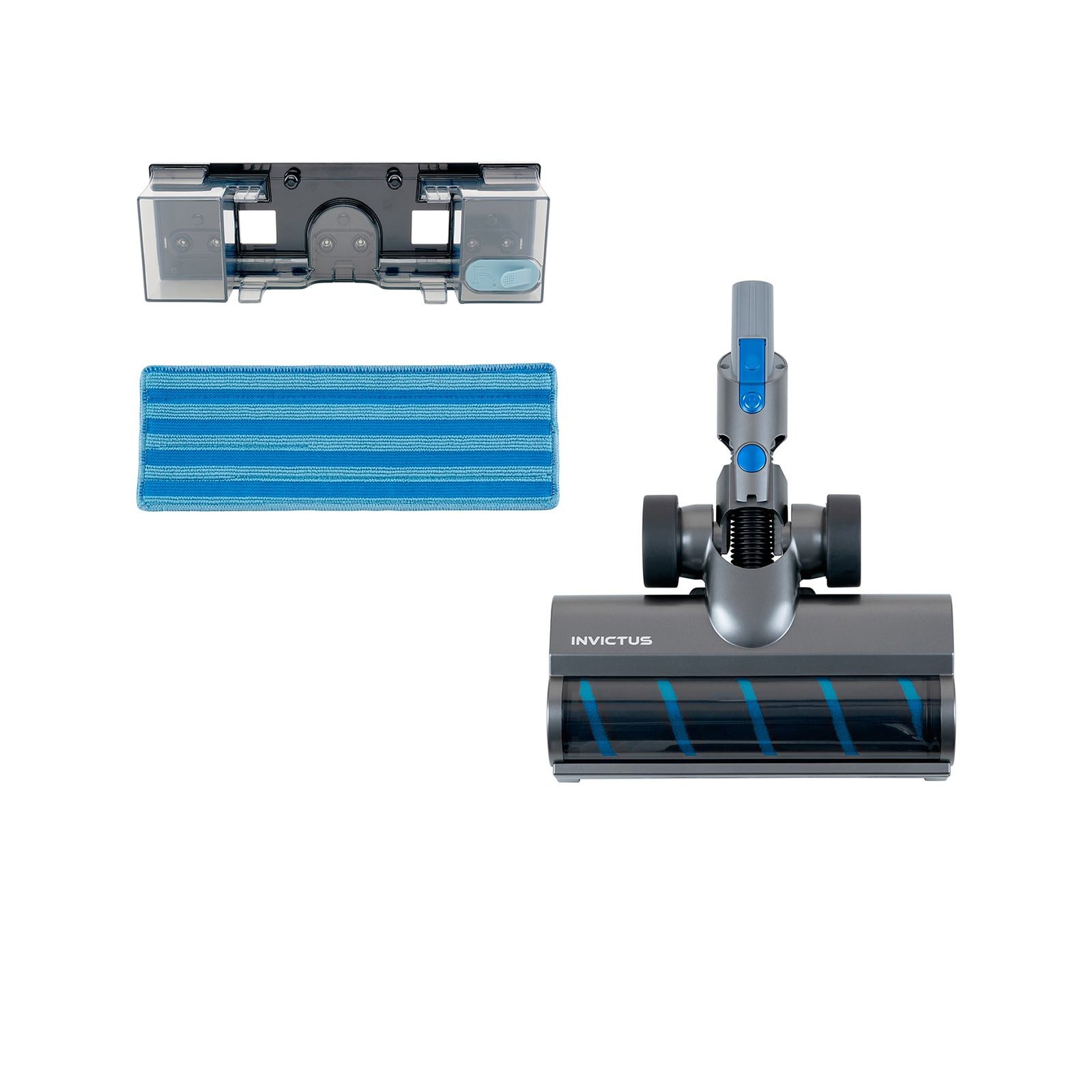 Genius Hartbodenreiniger Invictus One SL Akku Handstaubsauger Elektrobürste 4 tlg Set, optimales Zubehör für den Invictus One SL