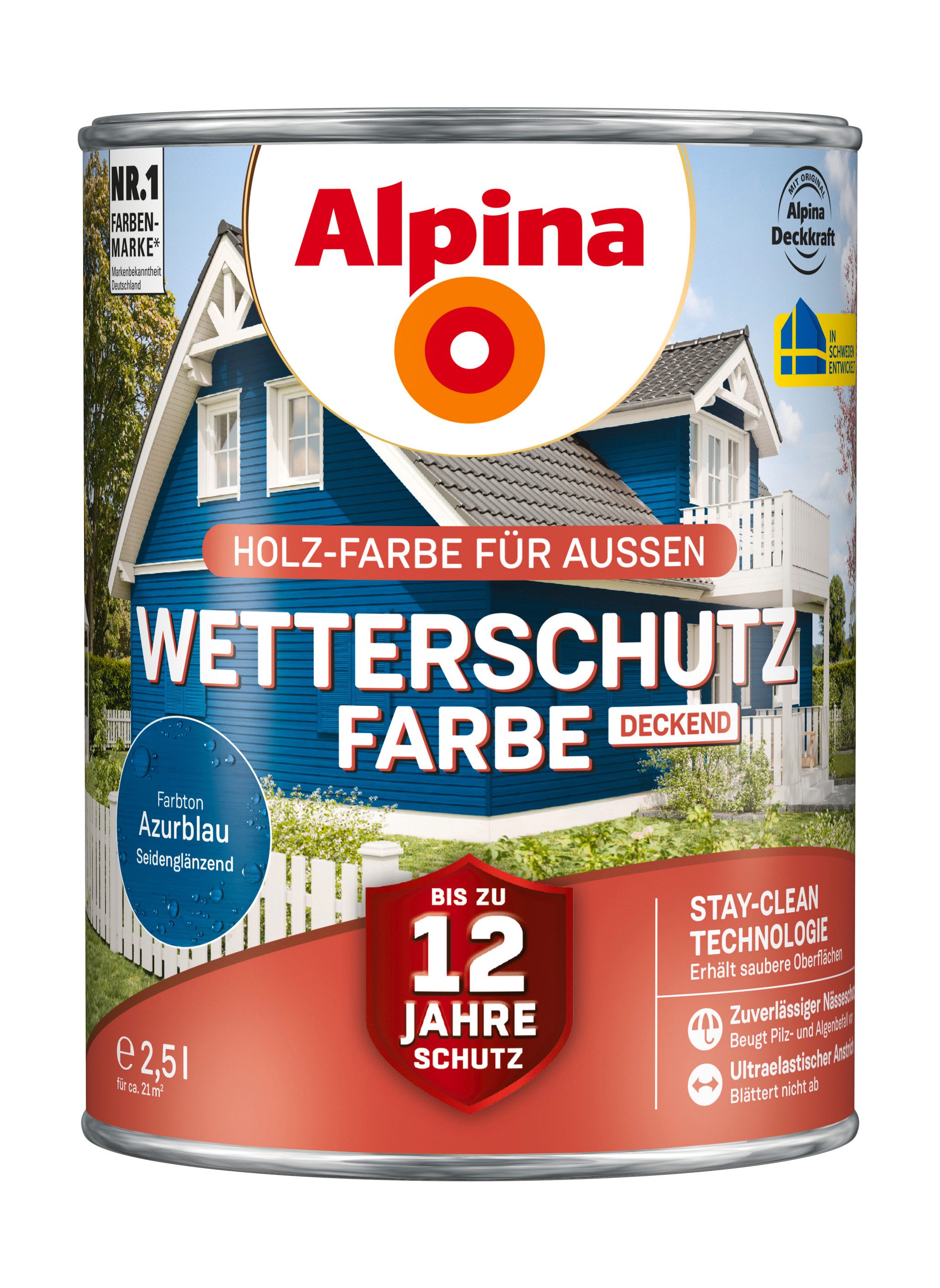 Alpina Wetterschutzfarbe Alpina Wetterschutz-Farbe deckend seidenmatt