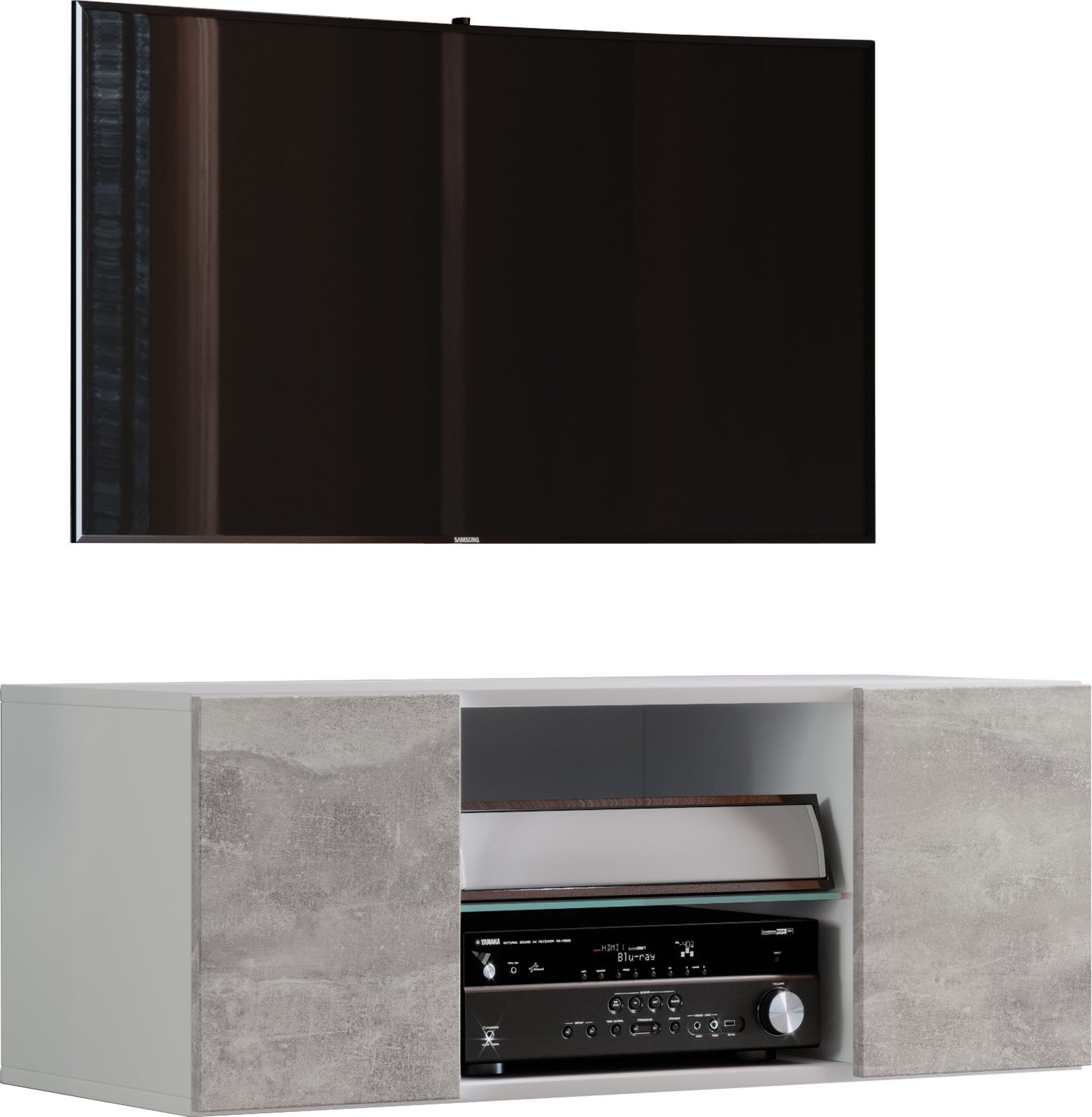 VCM TV-Board Holz TV Wand Hänge Lowboard Fernsehschrank Jusa 95 günstig online kaufen