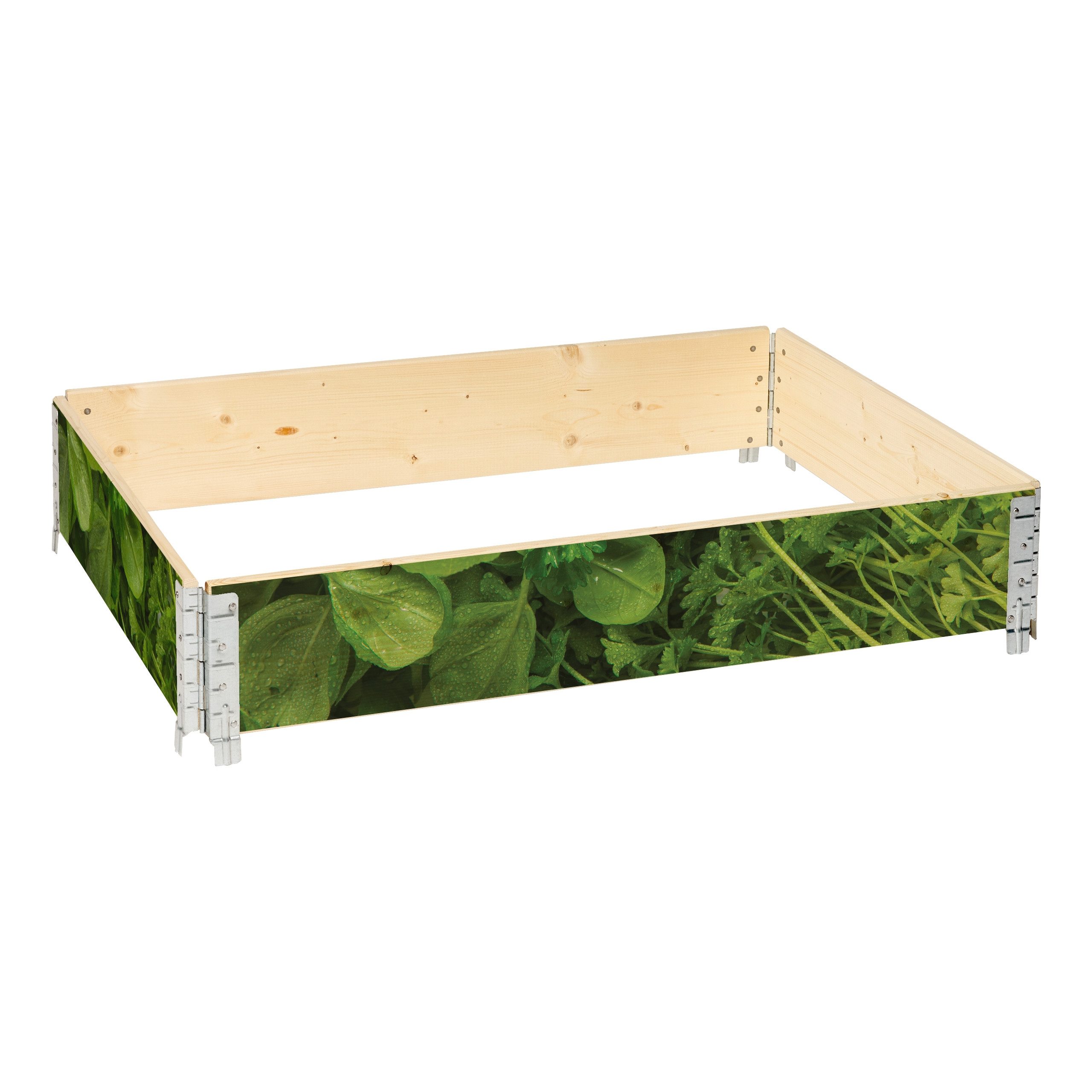 Garronda Hochbeet-Profil Holzaufsatzrahmen mit Print (ohne Palette) 120x80cm GD-0105 (1-St) – Bild 2 von 5