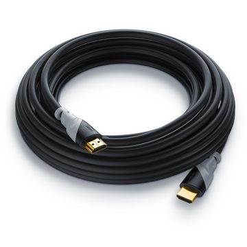 CSL HDMI-Kabel, 2.0b, HDMI Typ A (1500 cm), 4K UHD, Full HD, 3D, 3-fach geschirmt, High Speed mit Ethernet - 15m