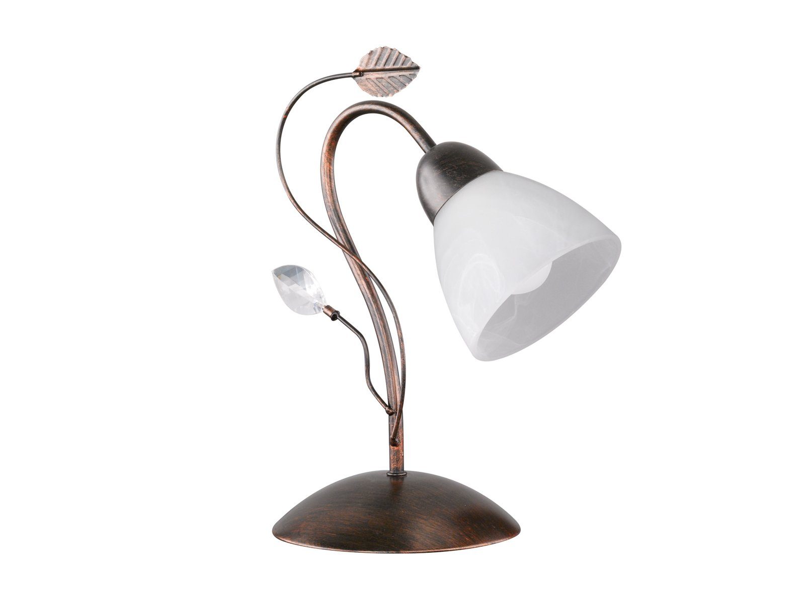 TRIO Leuchten LED Nachttischlampe, LED wechselbar, Warmweiß, Tischbeleuchtung Landhausstil mit Lampenschirm für Fensterbank H: 32cm