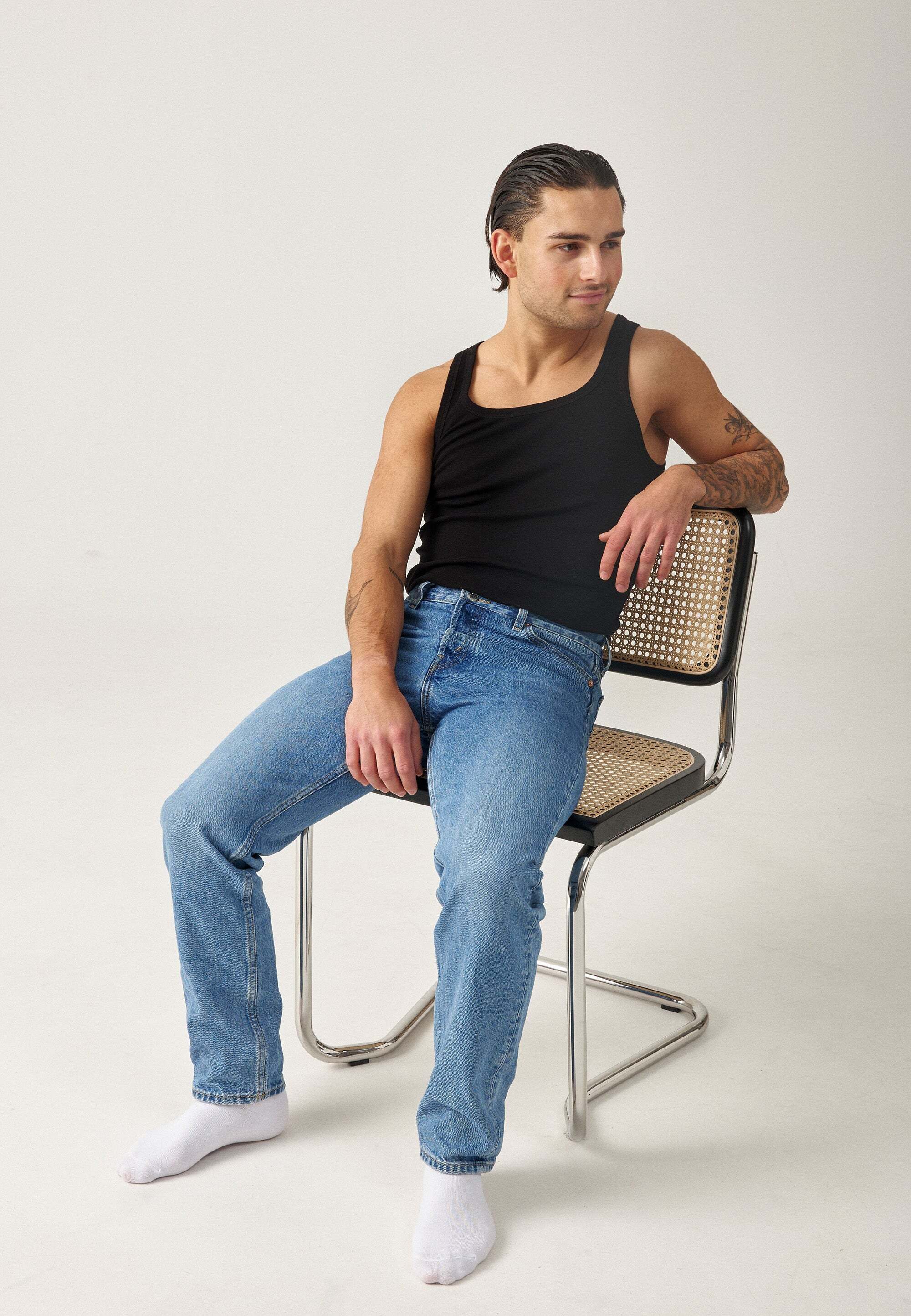 SNOCKS Ripptanktop Unterhemd Herren (2-tlg) aus Bio-Baumwolle