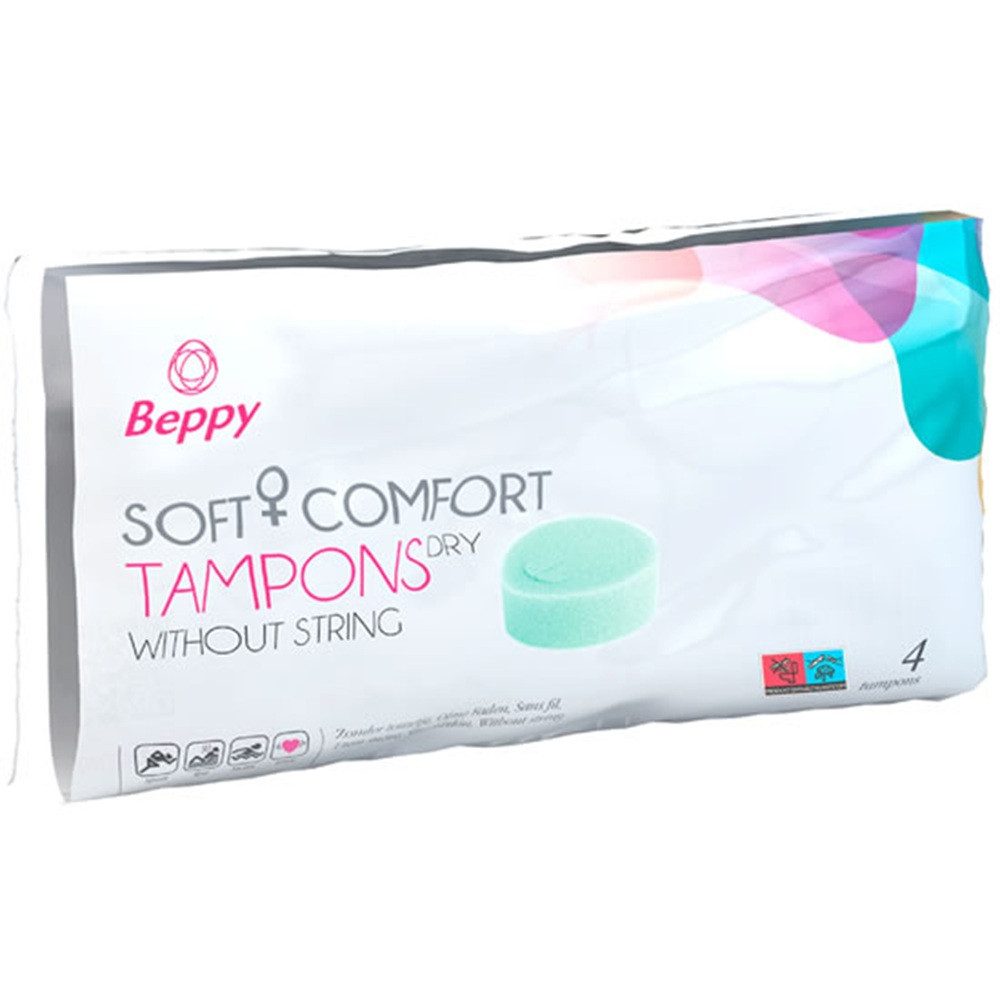 Beppy Tampons DRY, 4-St., (Classic) Soft + Comfort Tampons, ohne Fädchen