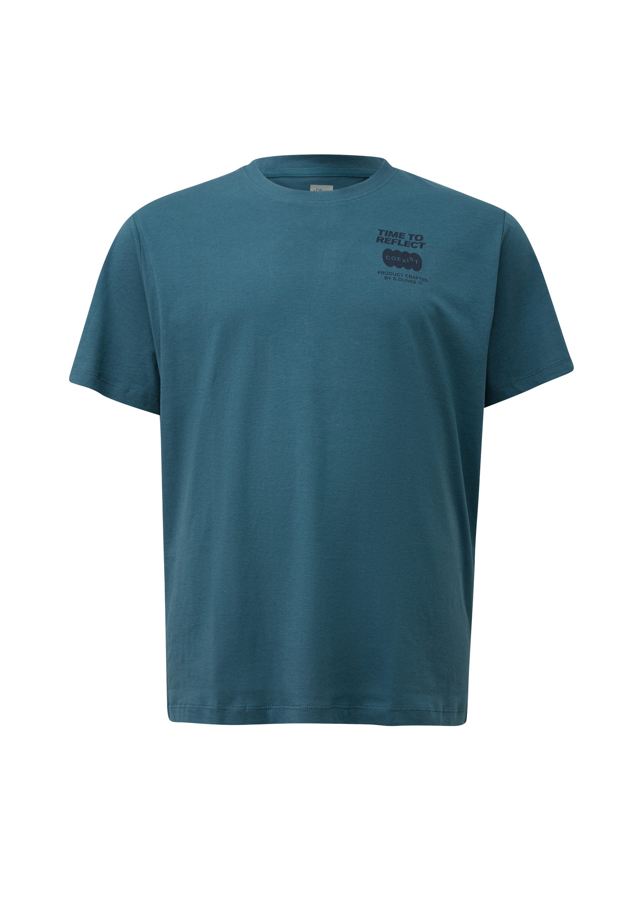 s.Oliver Kurzarmshirt T-Shirt Baumwoll-T-Shirt mit Artwork