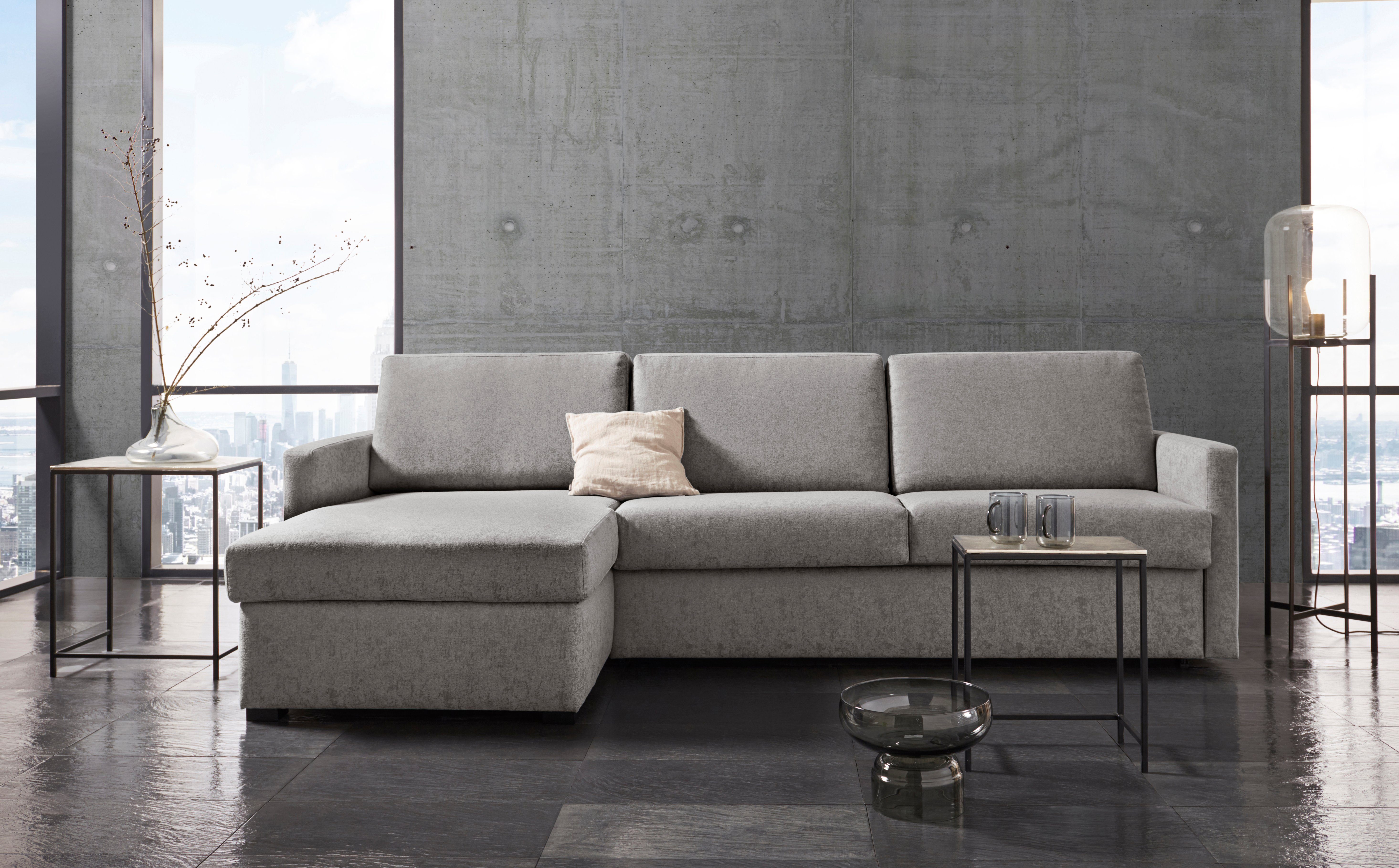 Home affaire Schlafsofa GOLDPOINT Ecksofa 264 cm, Liegefläche (140/200cm), L-Form, Bettfunktion, Bonell-Federkernmatratze und Dauerschläfer-Funktion