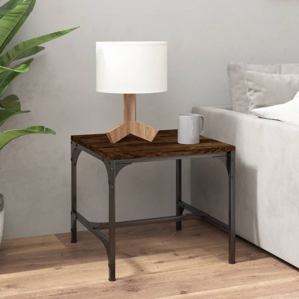 furnicato Couchtisch Räuchereiche 50x50x35 cm Holzwerkstoff günstig online kaufen