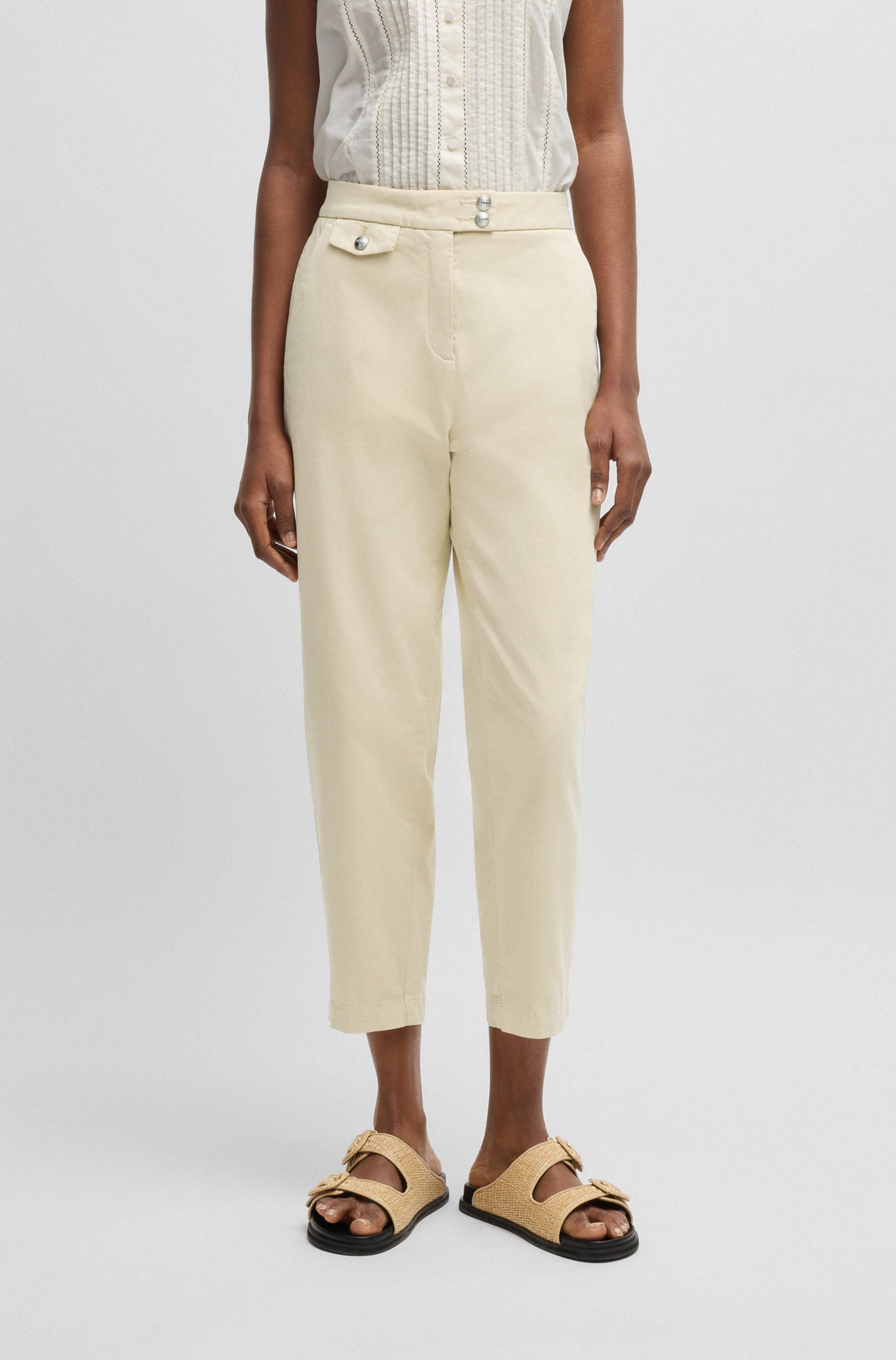 BOSS ORANGE Chinohose Taschina-D Premium Damenmode günstig online kaufen