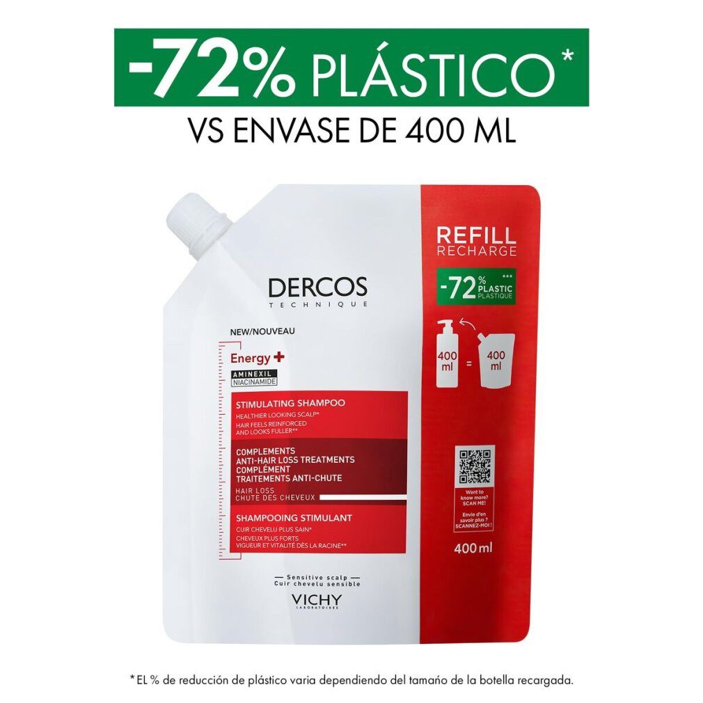 Vichy Haarpflege-Set DERCOS ENERGY+ Stimulierendes Shampoo-Nachfüllpack – Bild 2 von 3