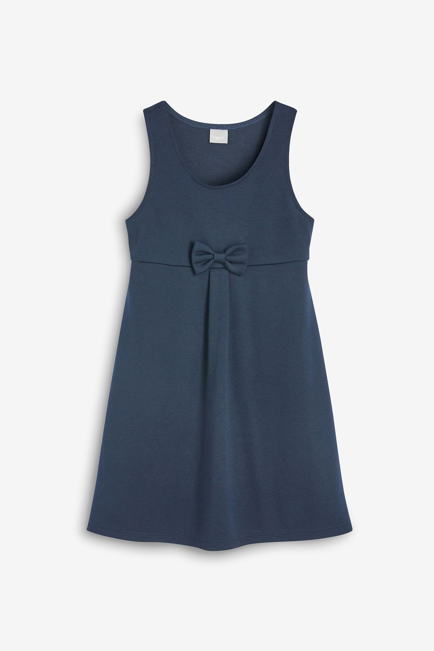 Next Latzkleid Schul-Latzkleid aus Jersey mit Zierschleife (1-tlg) Navy