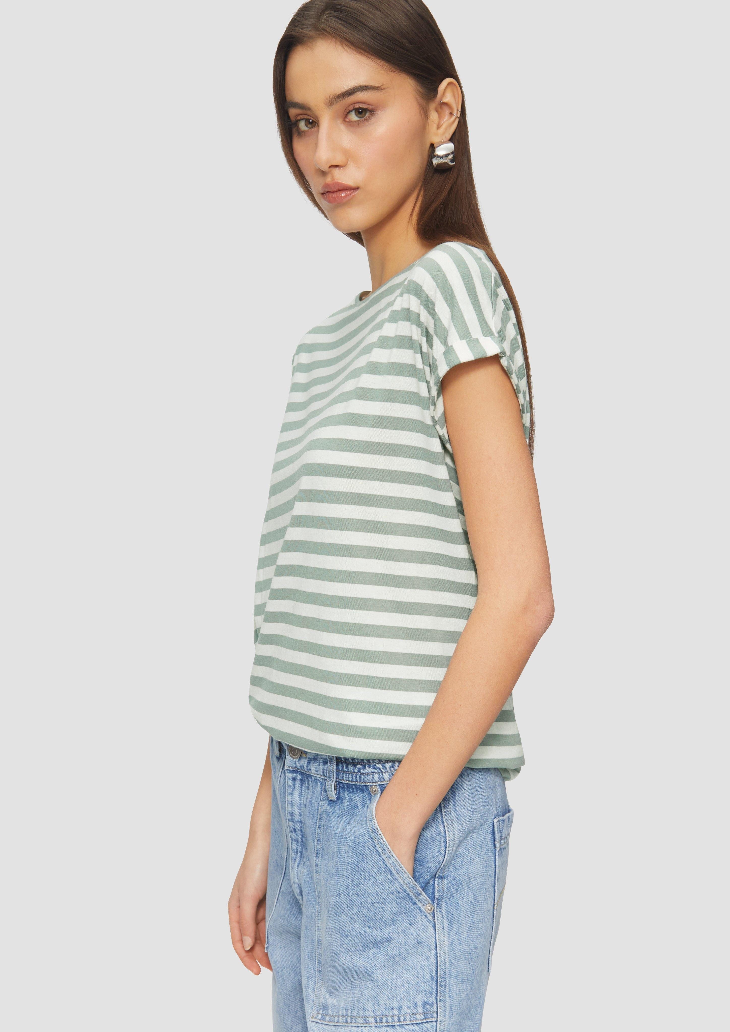 QS Kurzarmshirt Locker geschnittenes T-Shirt aus günstig online kaufen