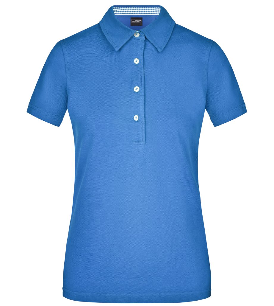 James & Nicholson Poloshirt Klassisches Damen Polohemd JN969 (Doppelpack, 2 Stück) mit konfektioniertem Kragen in Kontrastoptik