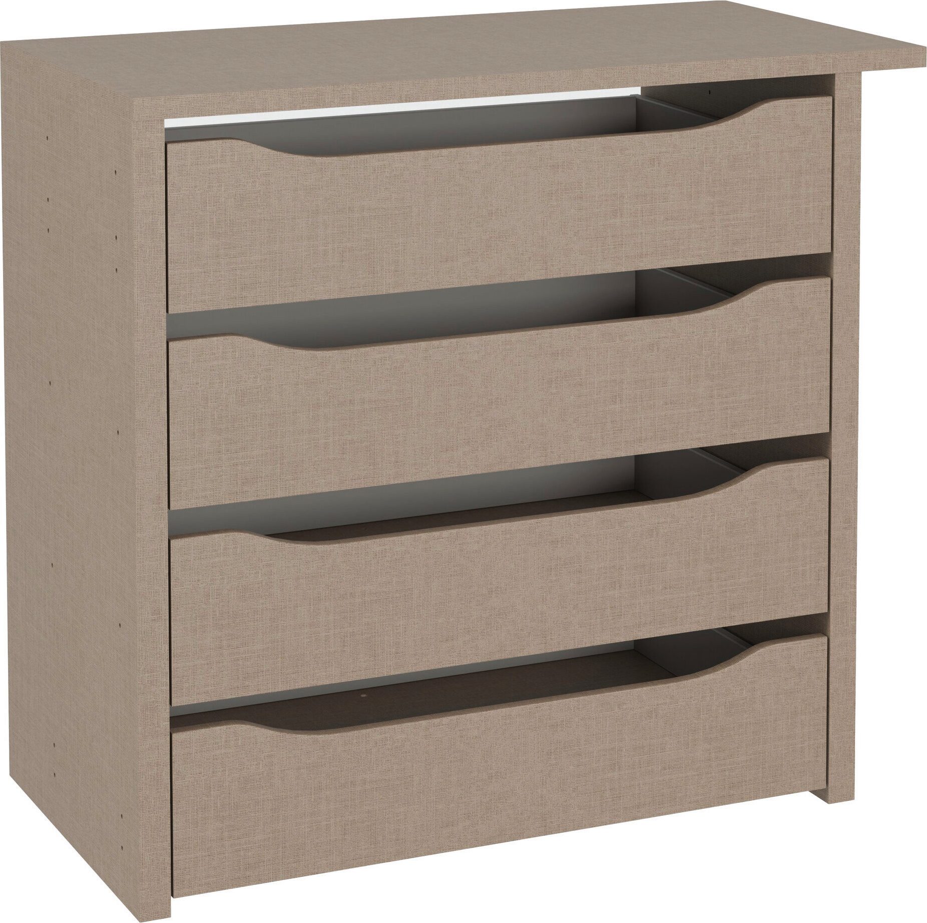 rauch Schubladeneinsatz Zubehör für Rauch-Schränke Garderobe Kleiderschrank Schrank, mit 4 Schubladen, Breite 88 cm, Tiefe 45 cm, MADE IN GERMANY