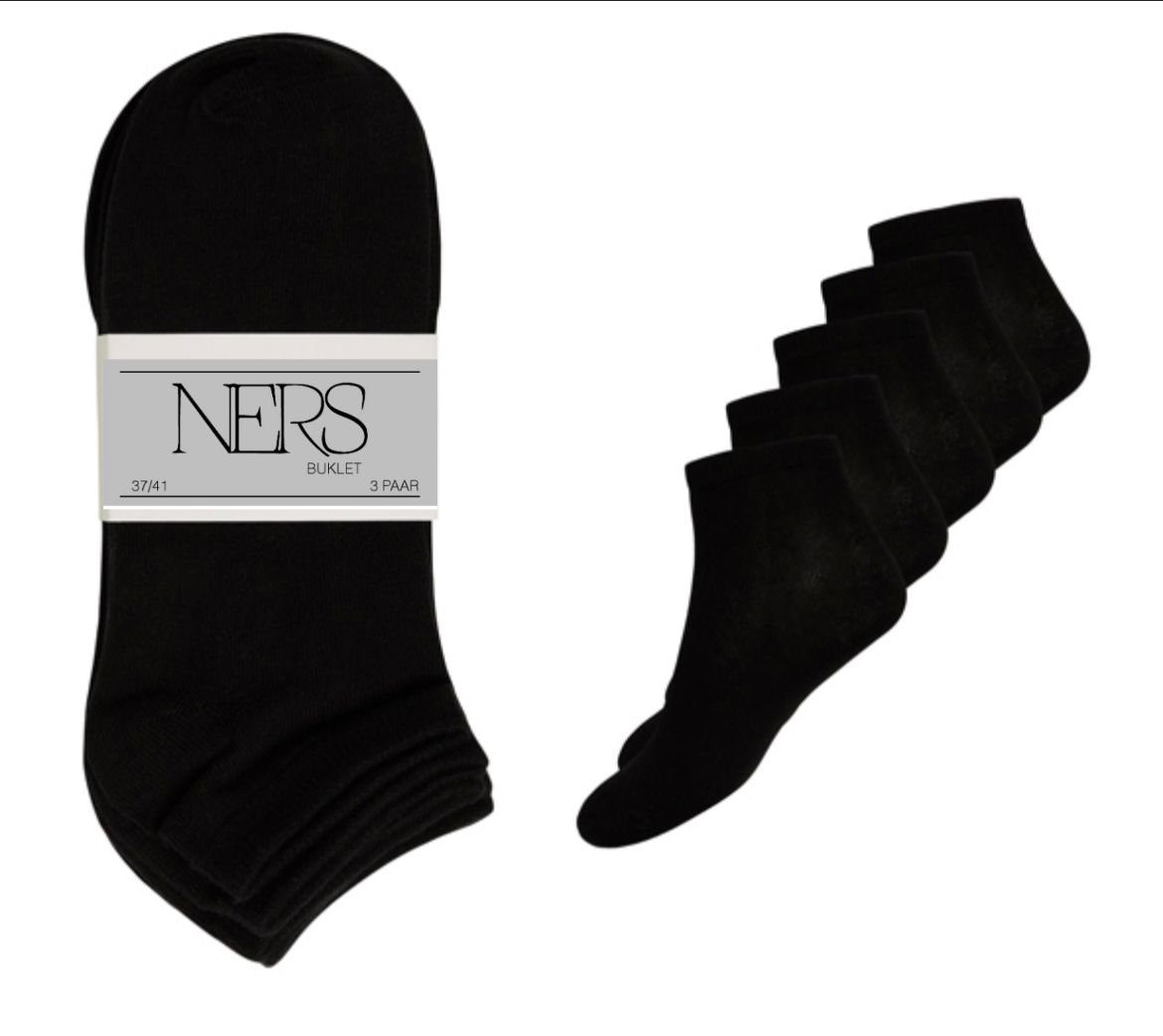 NERS Sneakersocken Damen und Herren Sneakersocken aus Baumwolle mit Bündchen (Packung, 6-Paar)