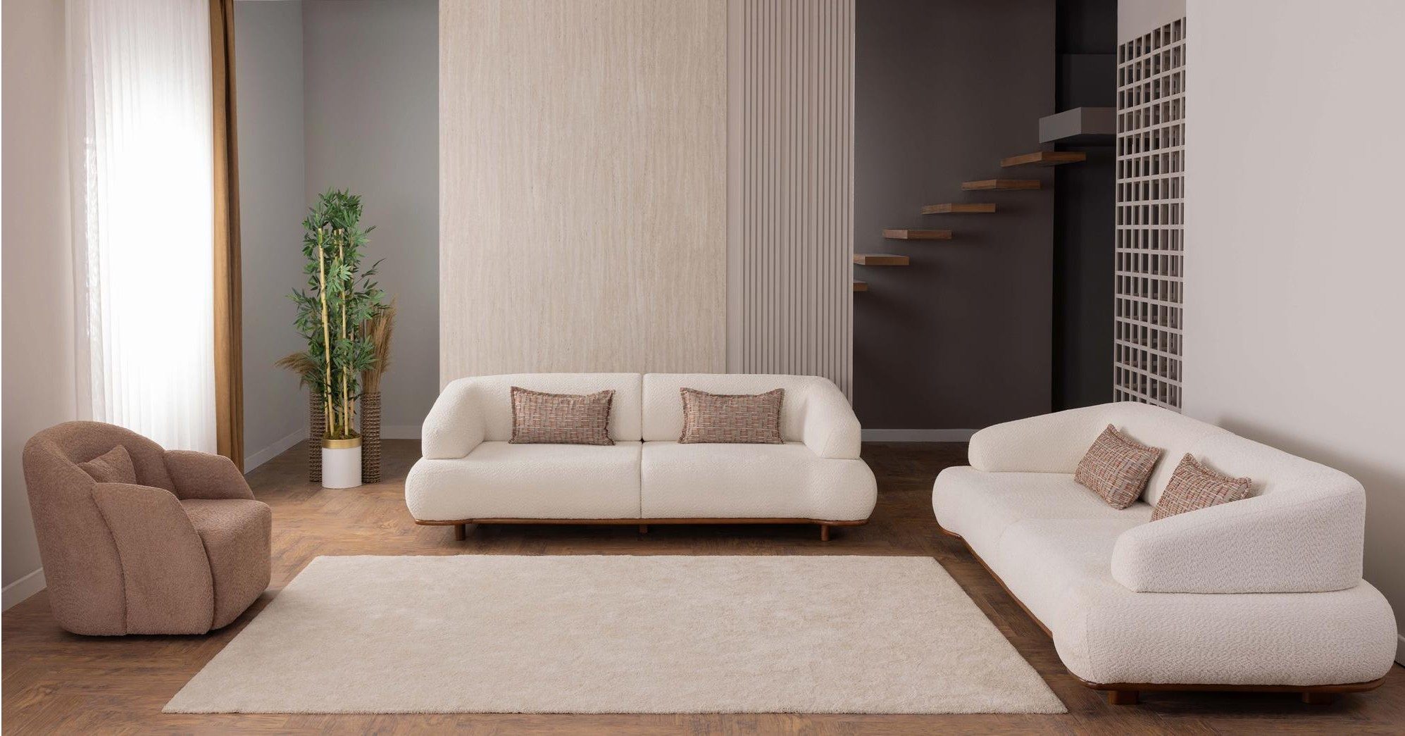Xlmoebel Sofa Entspannende Sessel für gemütliche Wohnmomente, 3 Teile, Made in Europa