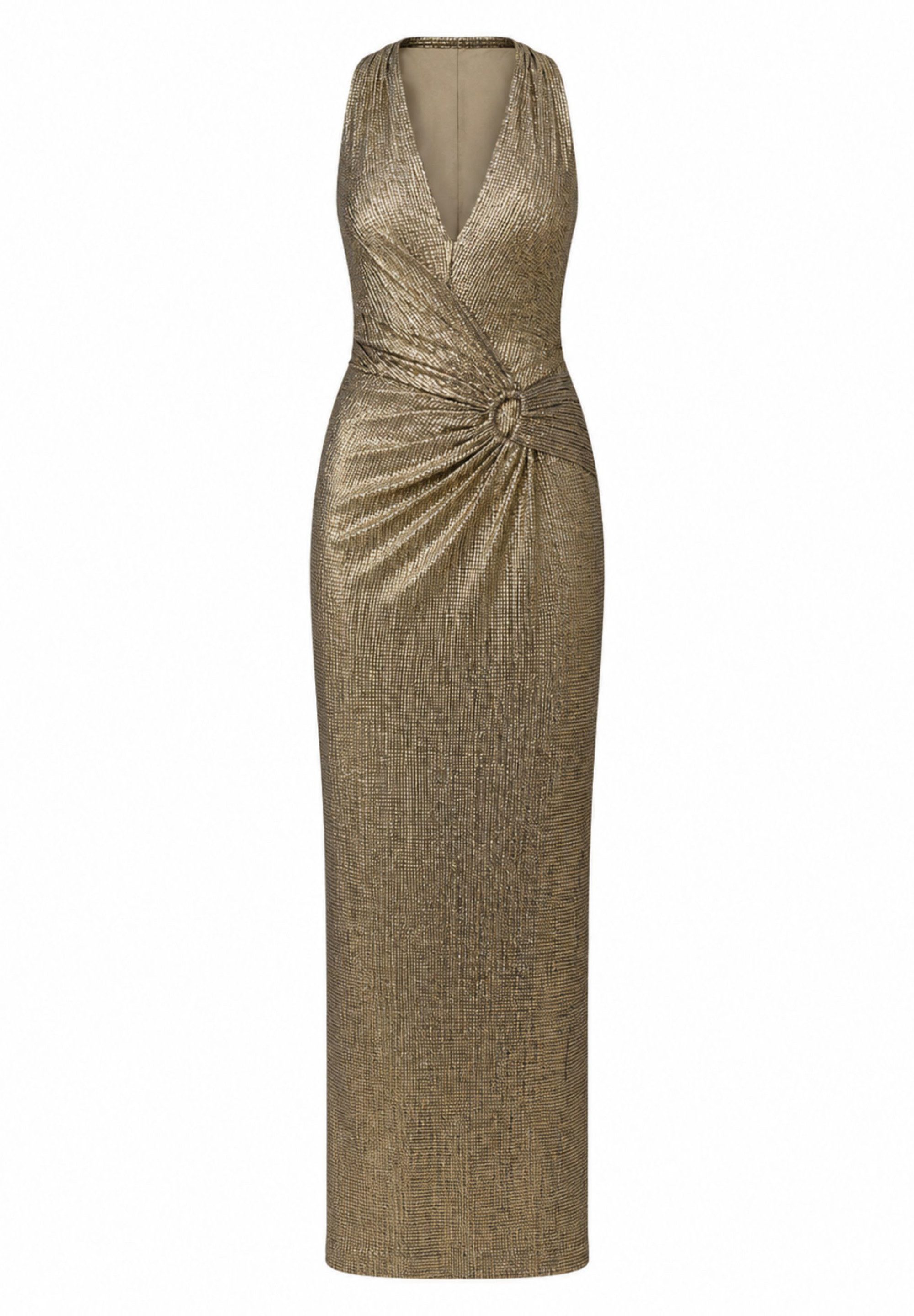 Adrianna Papell Abendkleid Metallic Knit Long Dress Glamouröses, schimmerndes Abendkleid aus Metallic-Strick