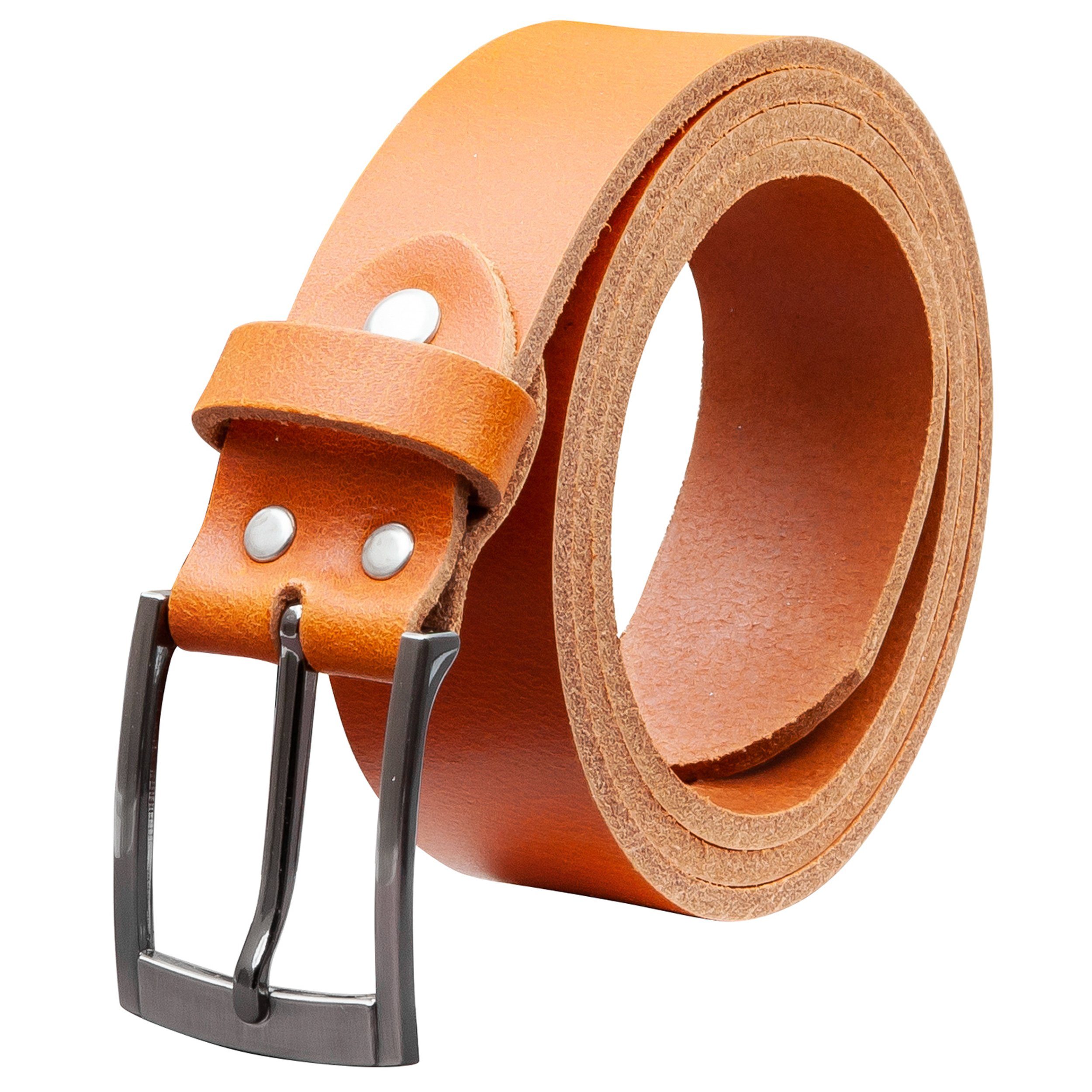 COLOGNEBELT Ledergürtel OM418-VL-Cognac MADE IN GERMANY, Cognac, Kürzbar, 100 % Echtleder, Unisex